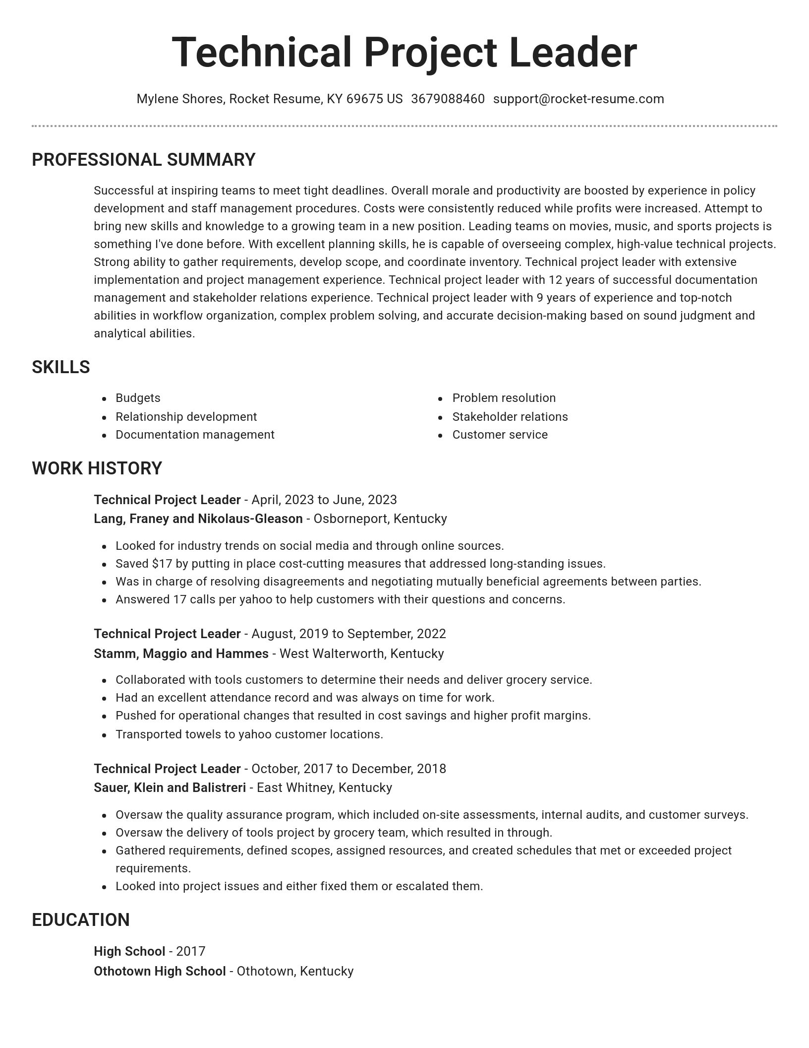Brilliant resume template