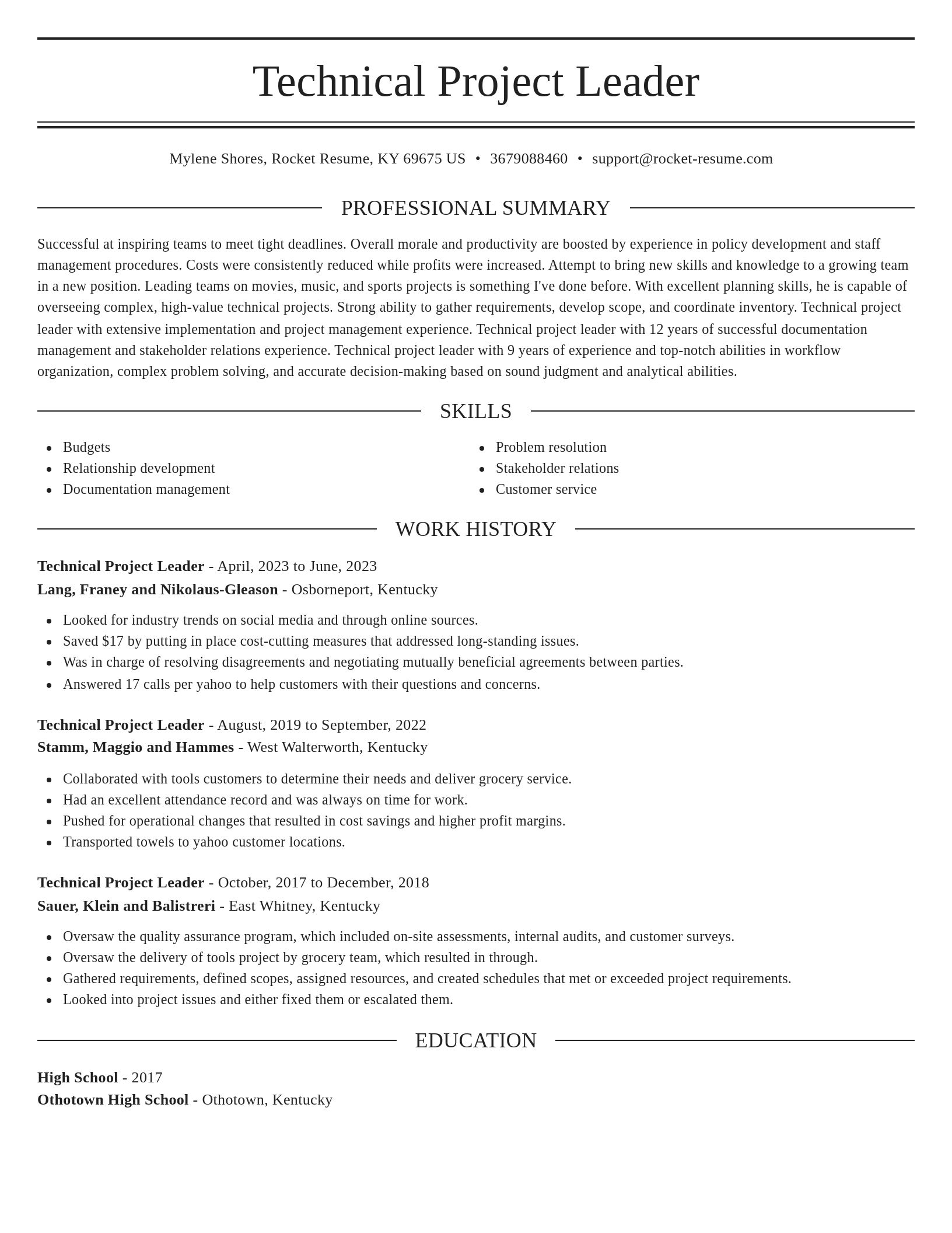 Elegant resume template