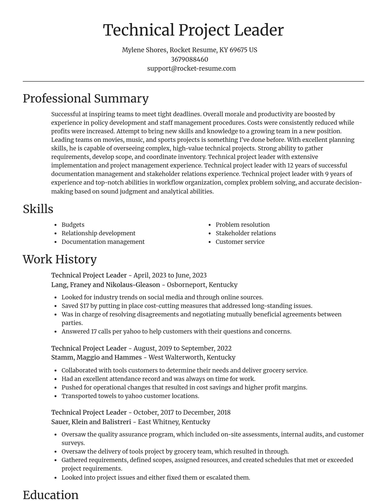 Focal Point resume template