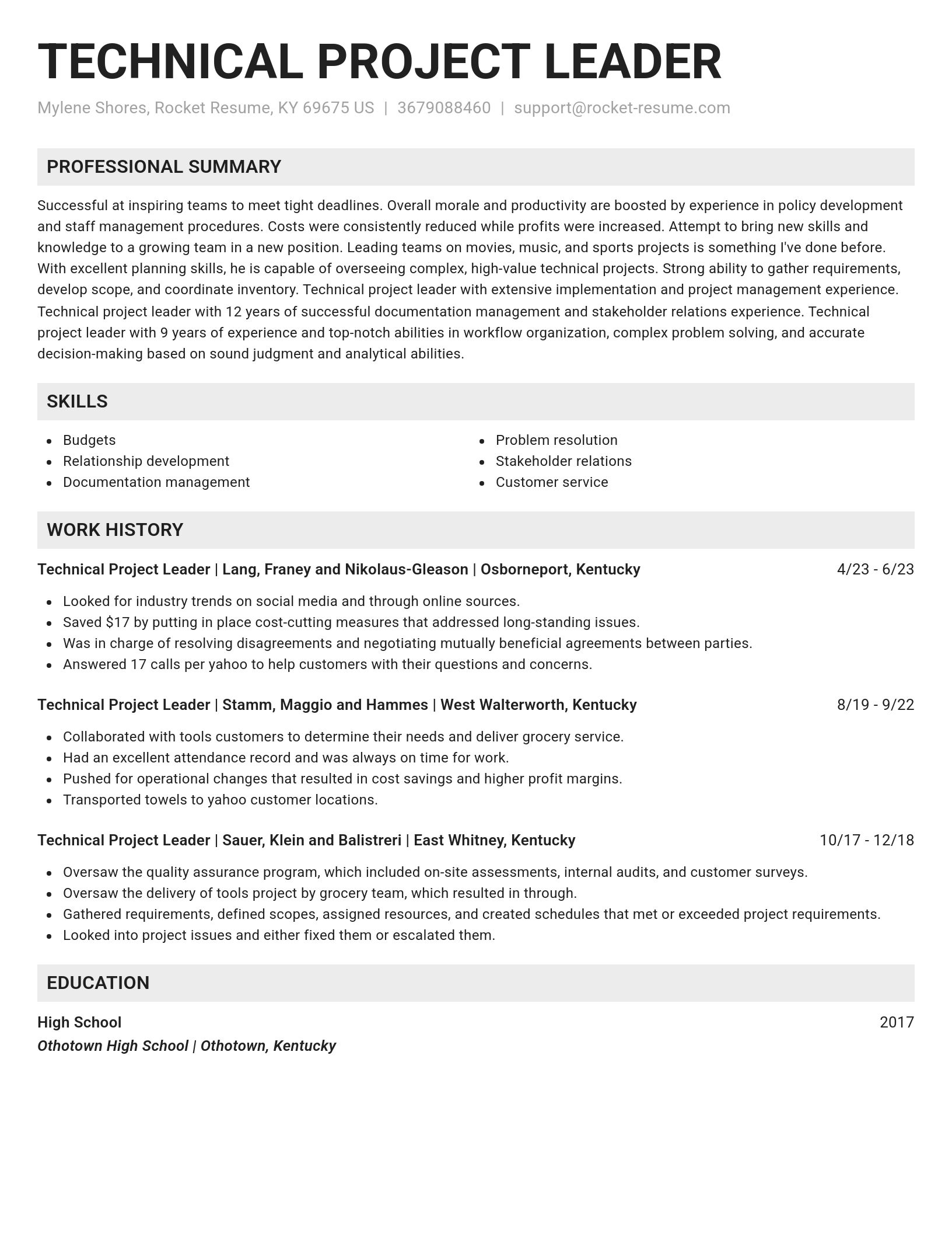 Genius resume template