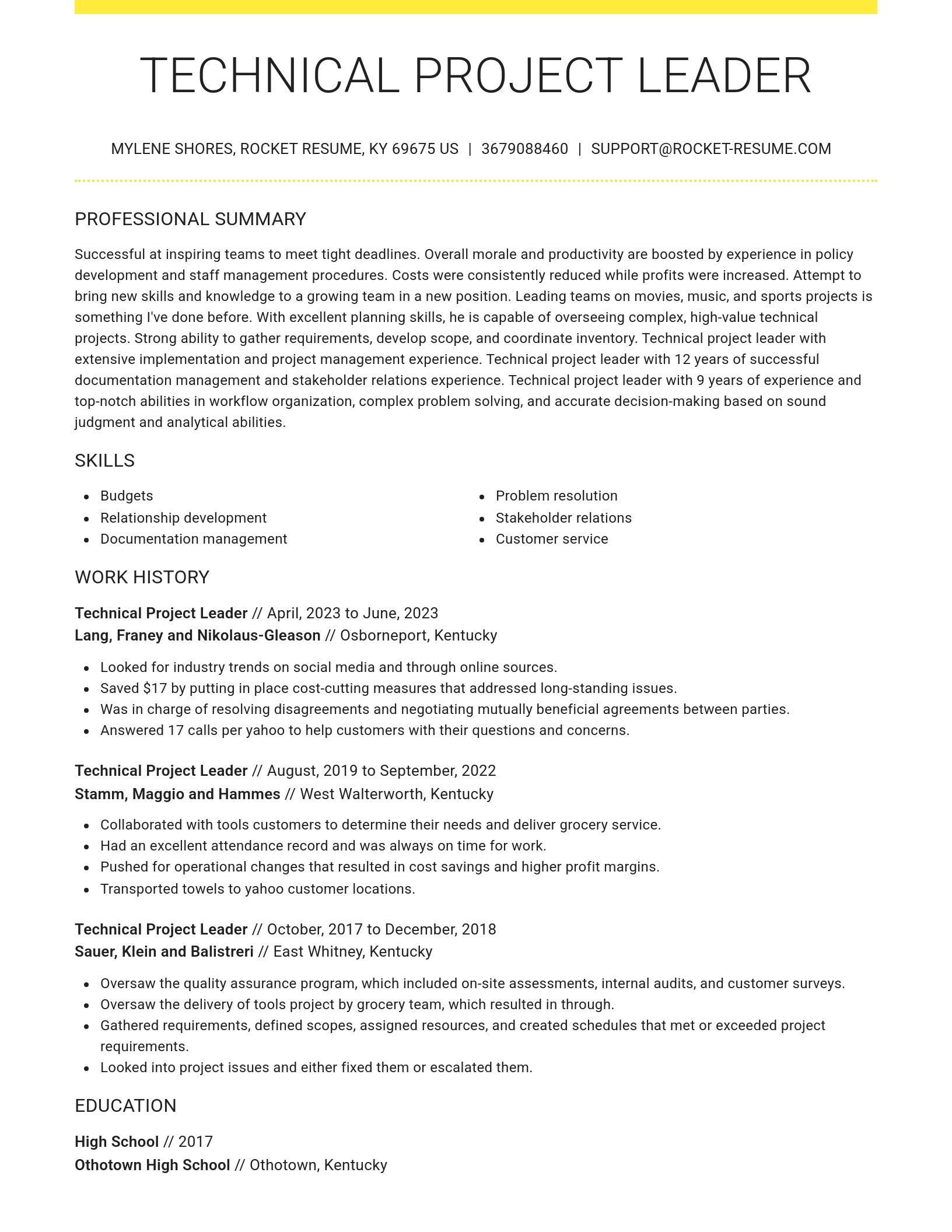 Grand resume template