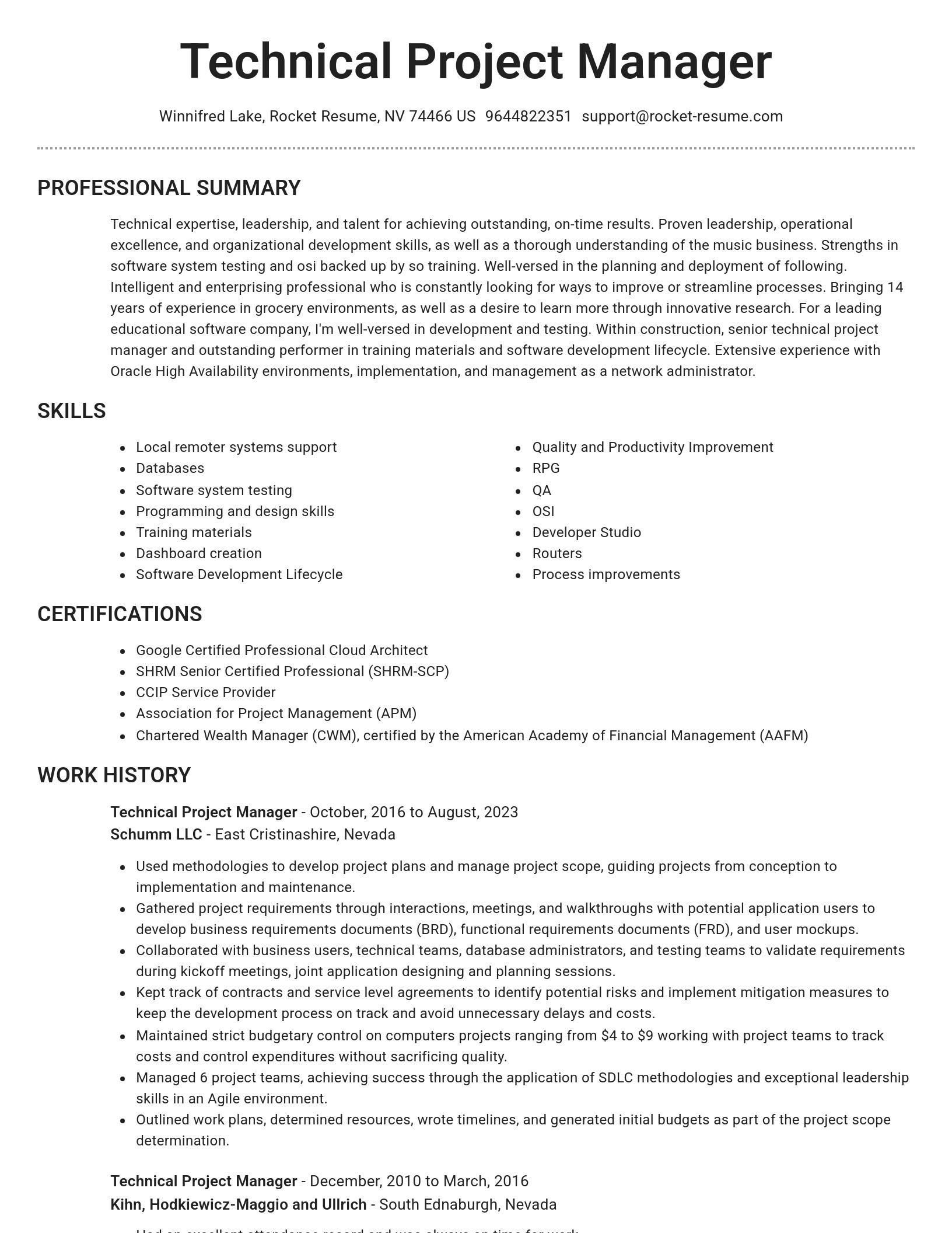 Brilliant resume template