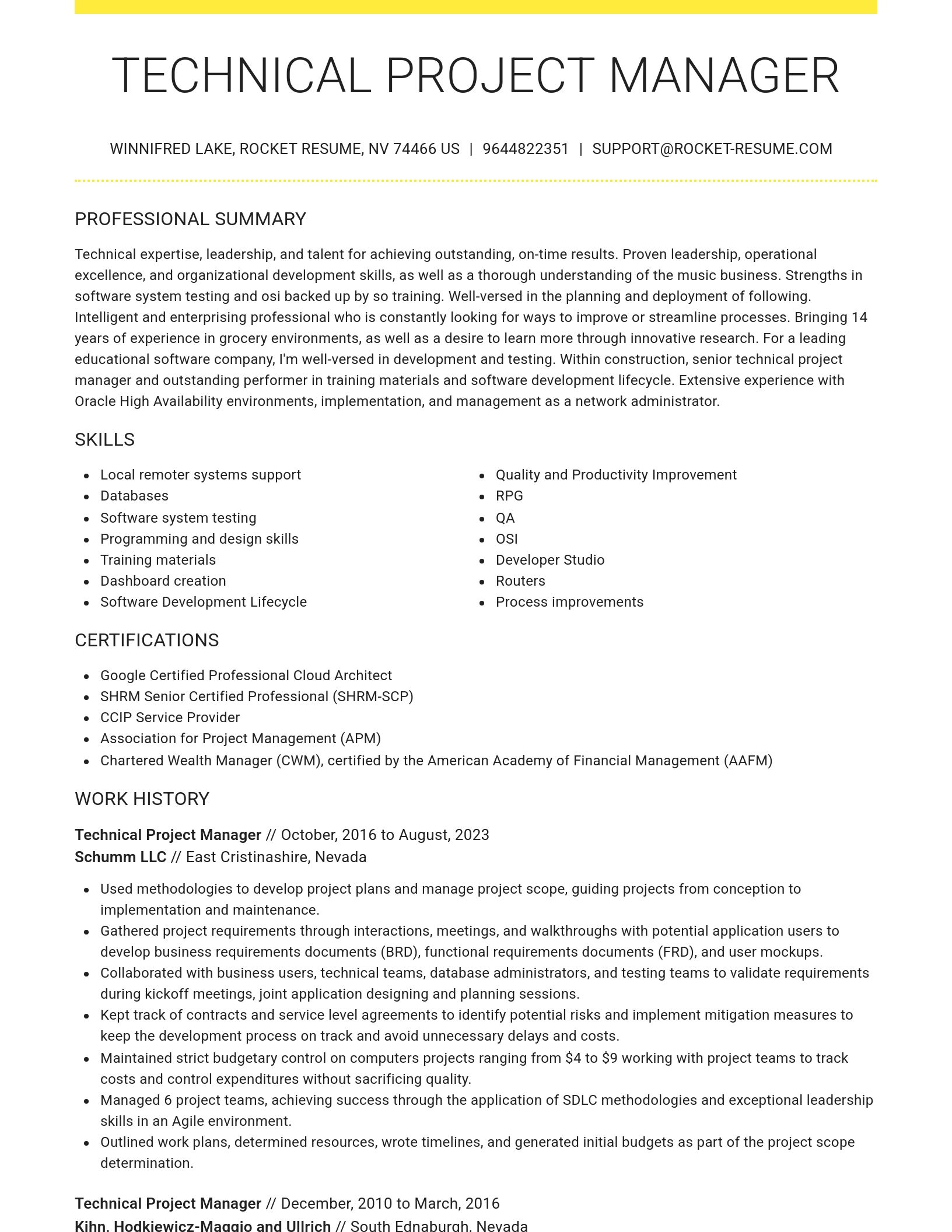 Grand resume template