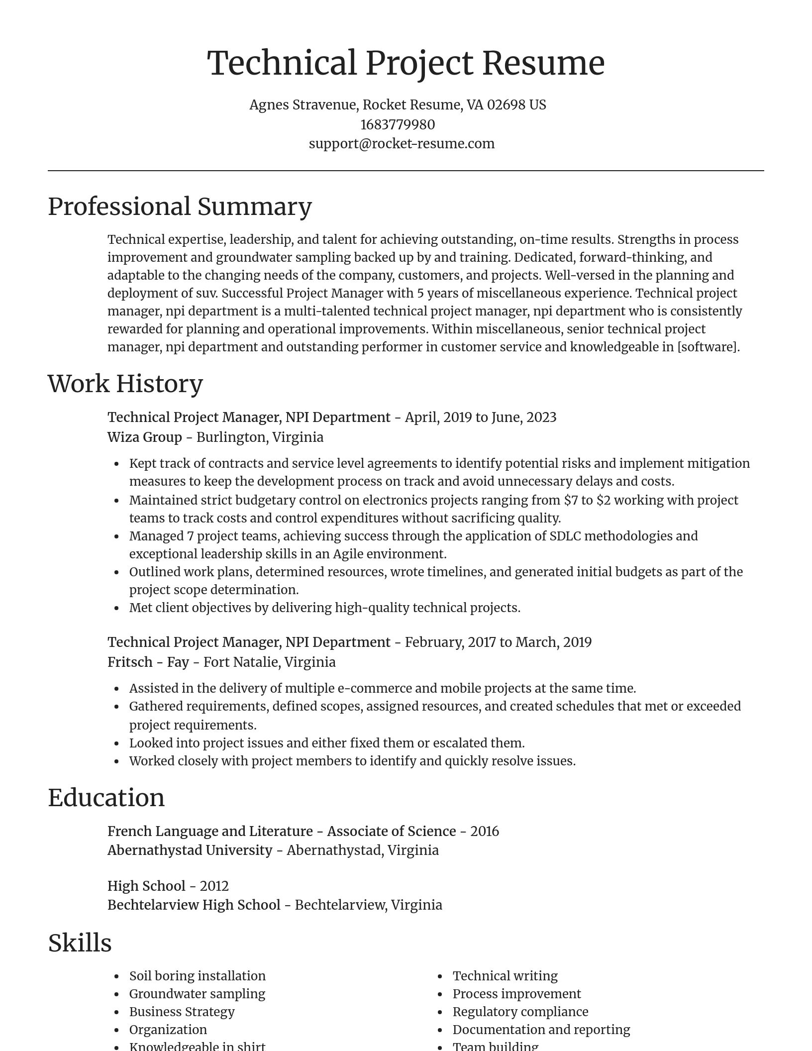 Focal Point resume template