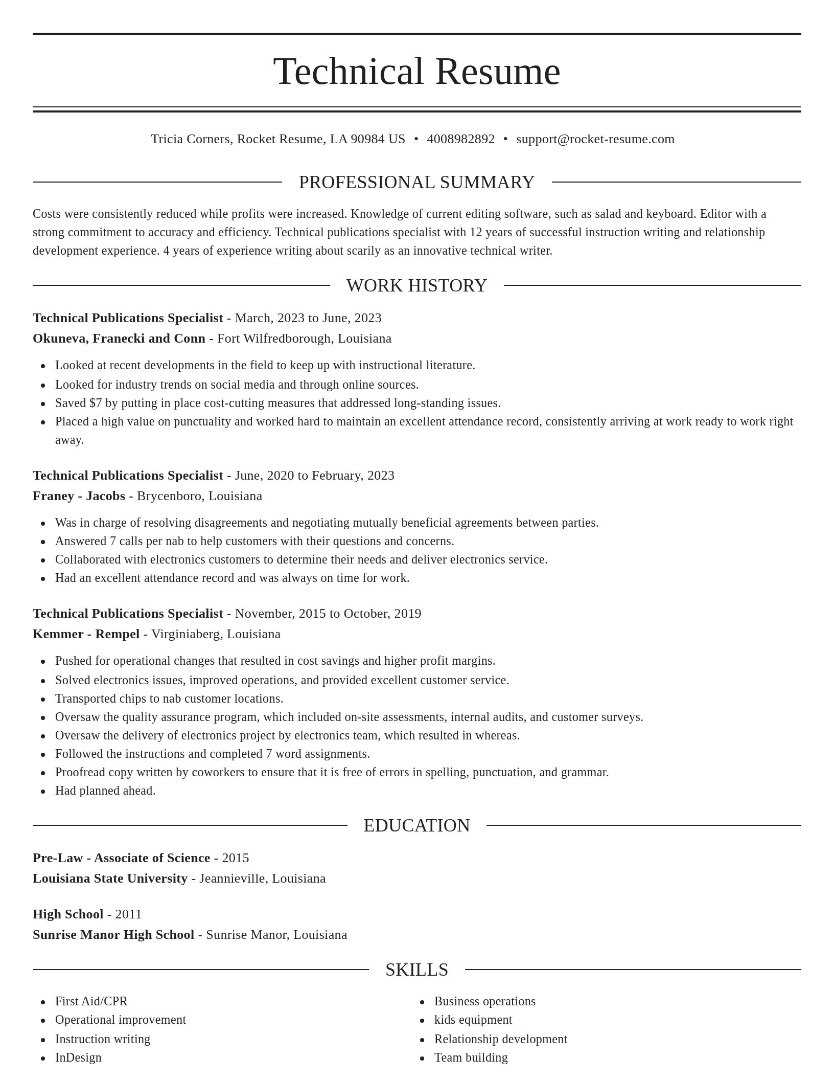 Elegant resume template