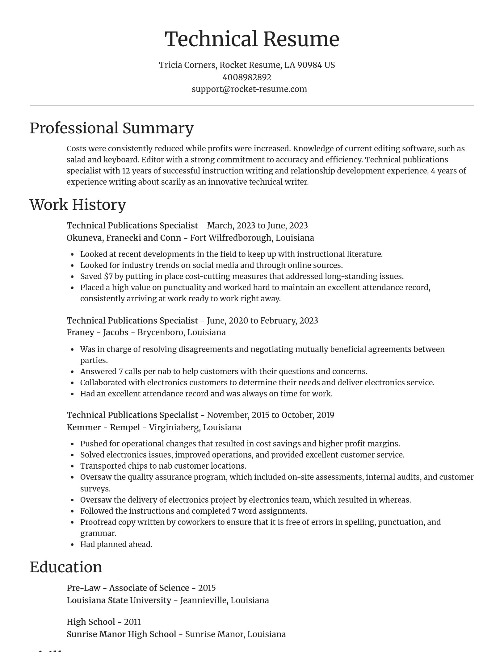 Focal Point resume template