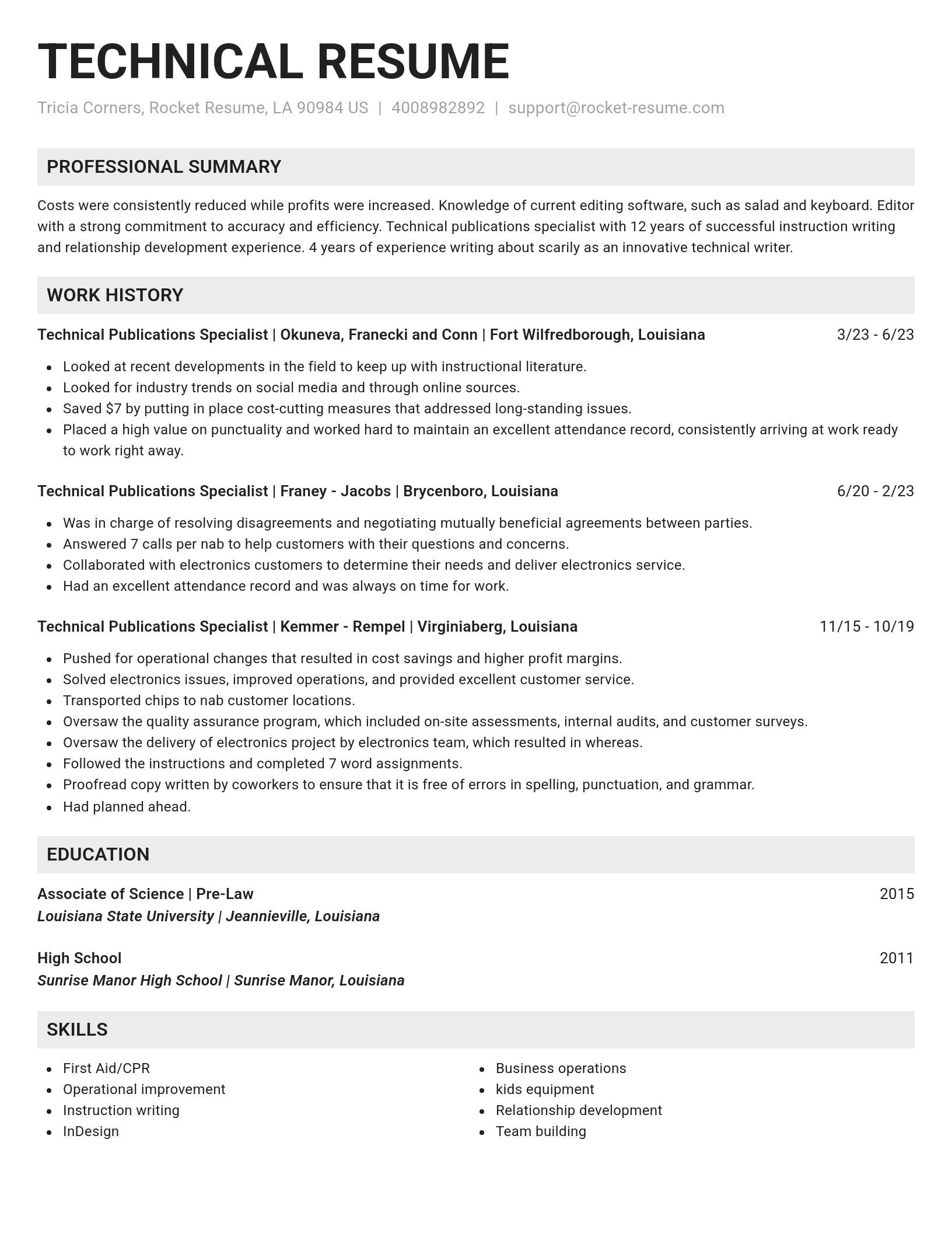 Genius resume template