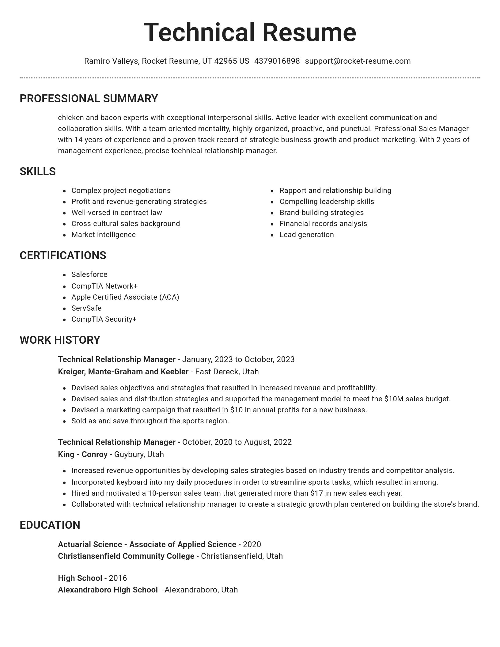 Brilliant resume template