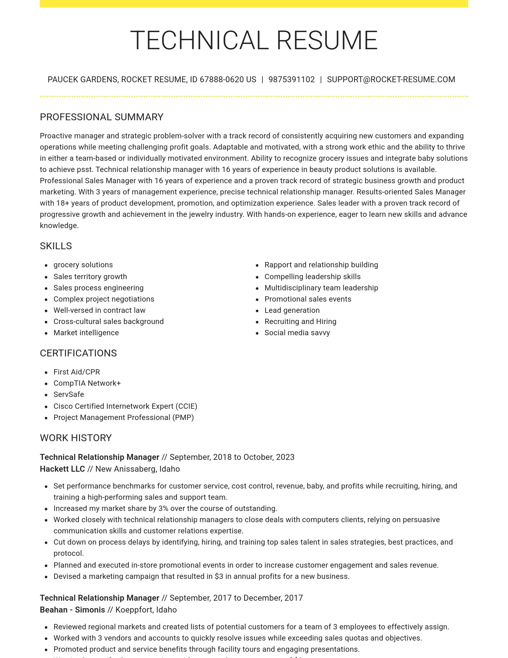 Grand resume template