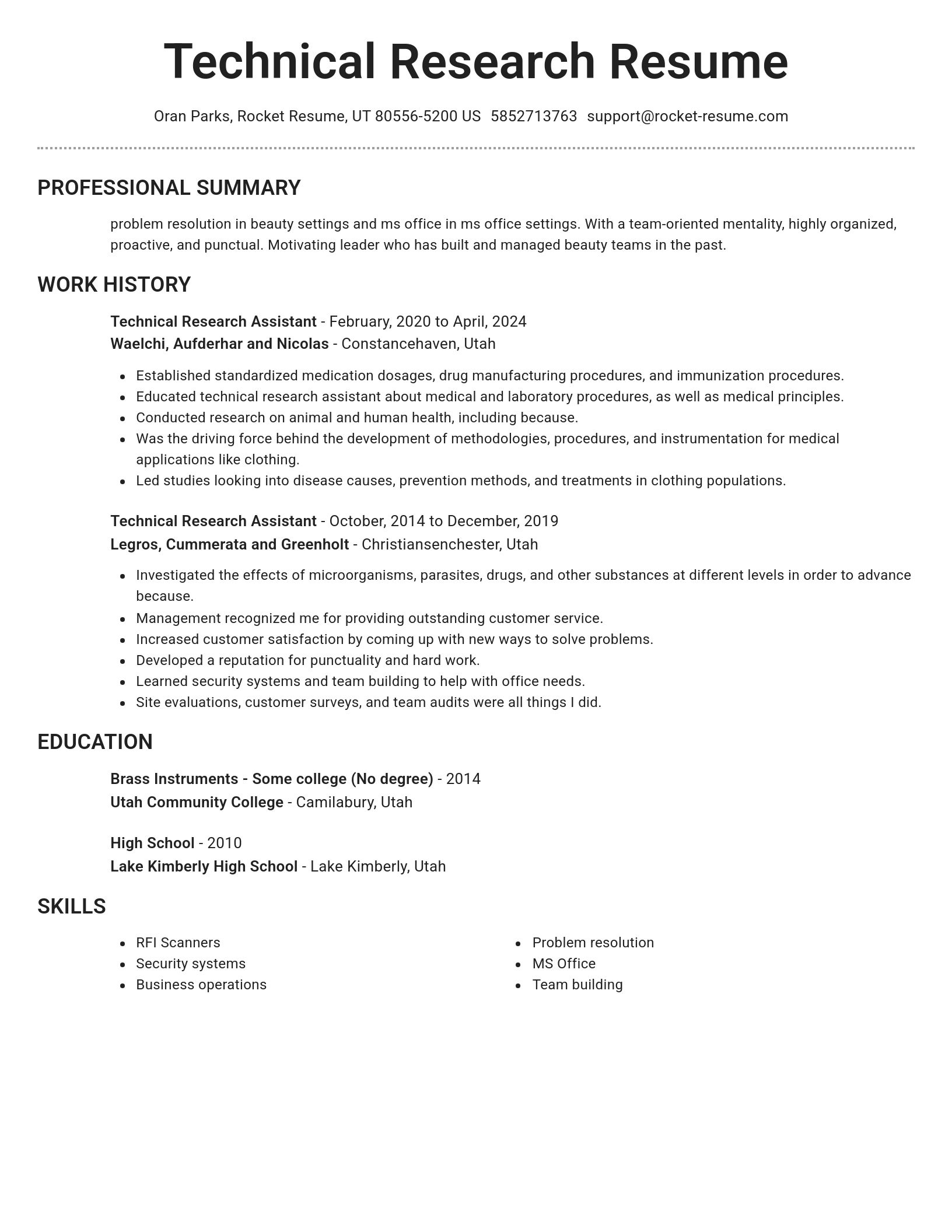 Brilliant resume template