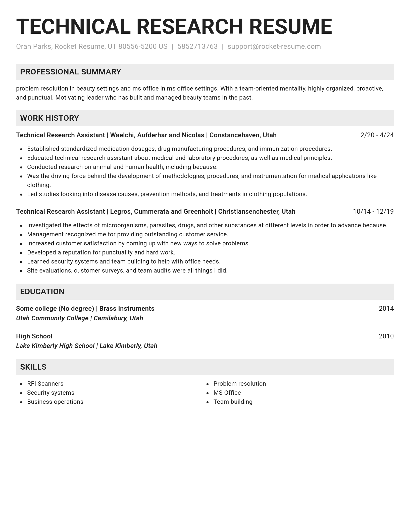 Genius resume template