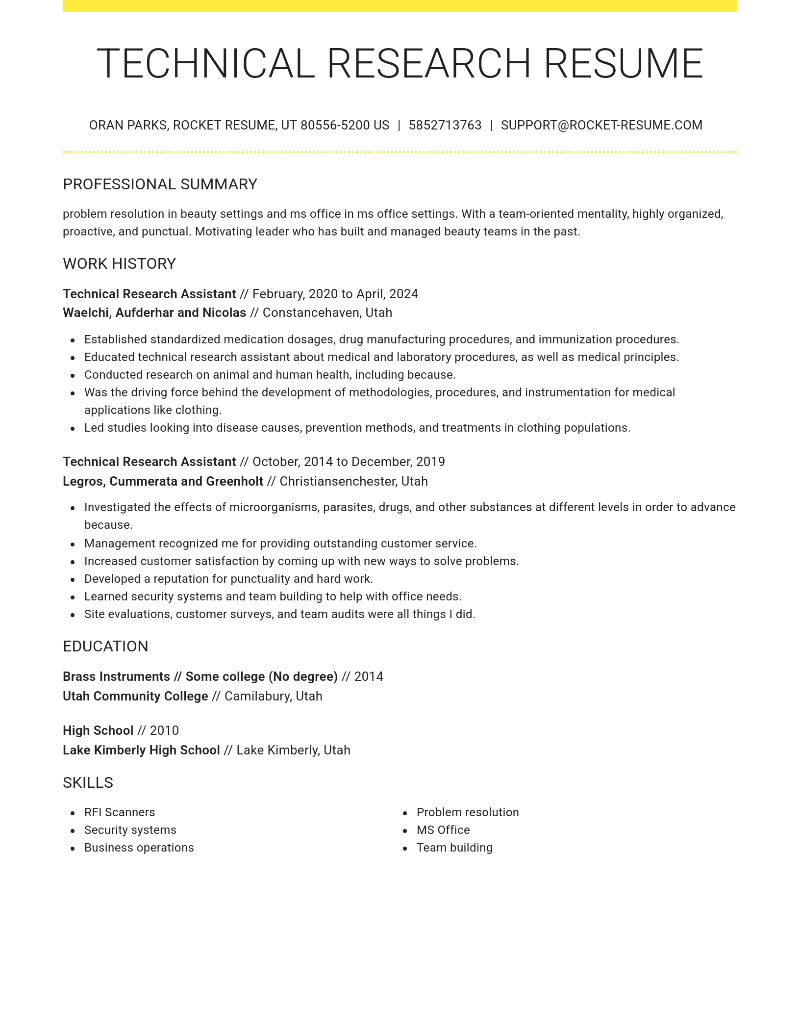 Grand resume template