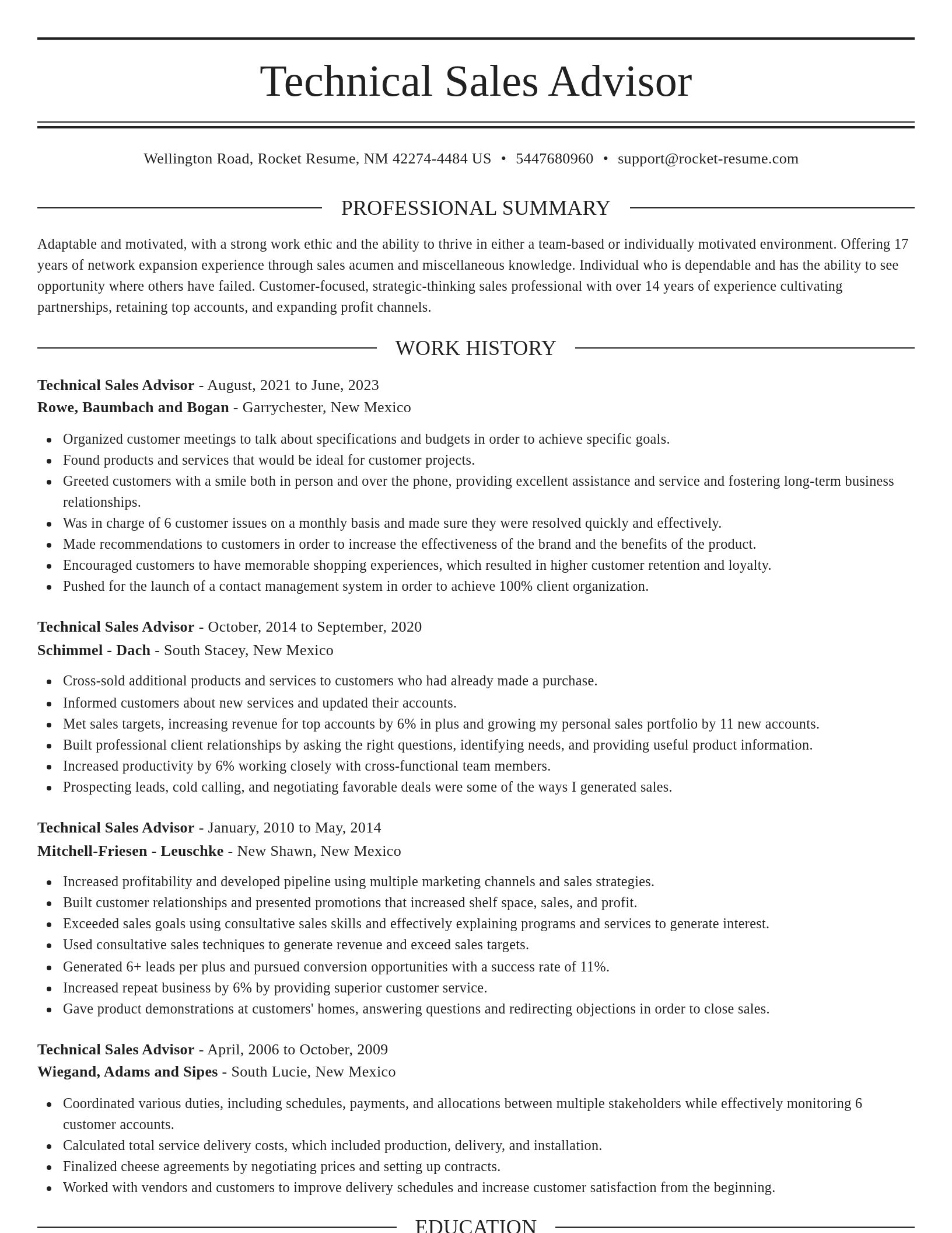 Elegant resume template