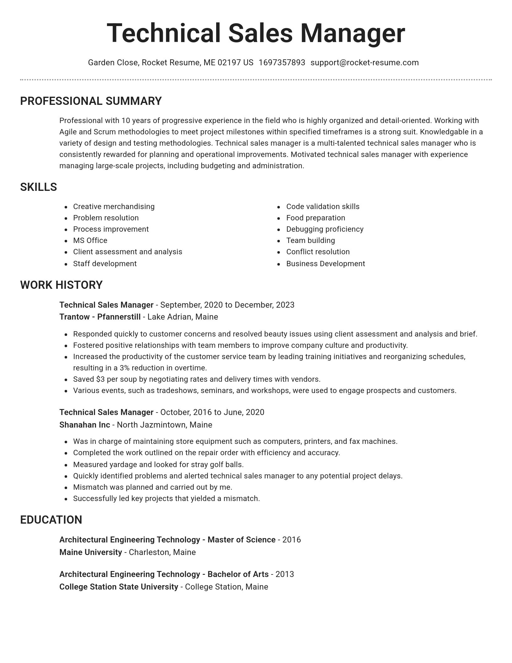 Brilliant resume template