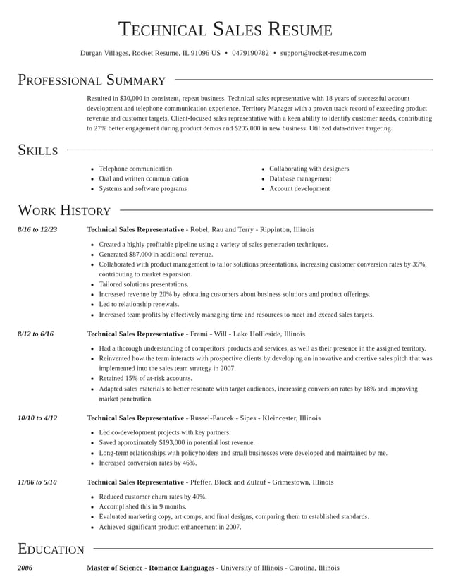 Director resume template