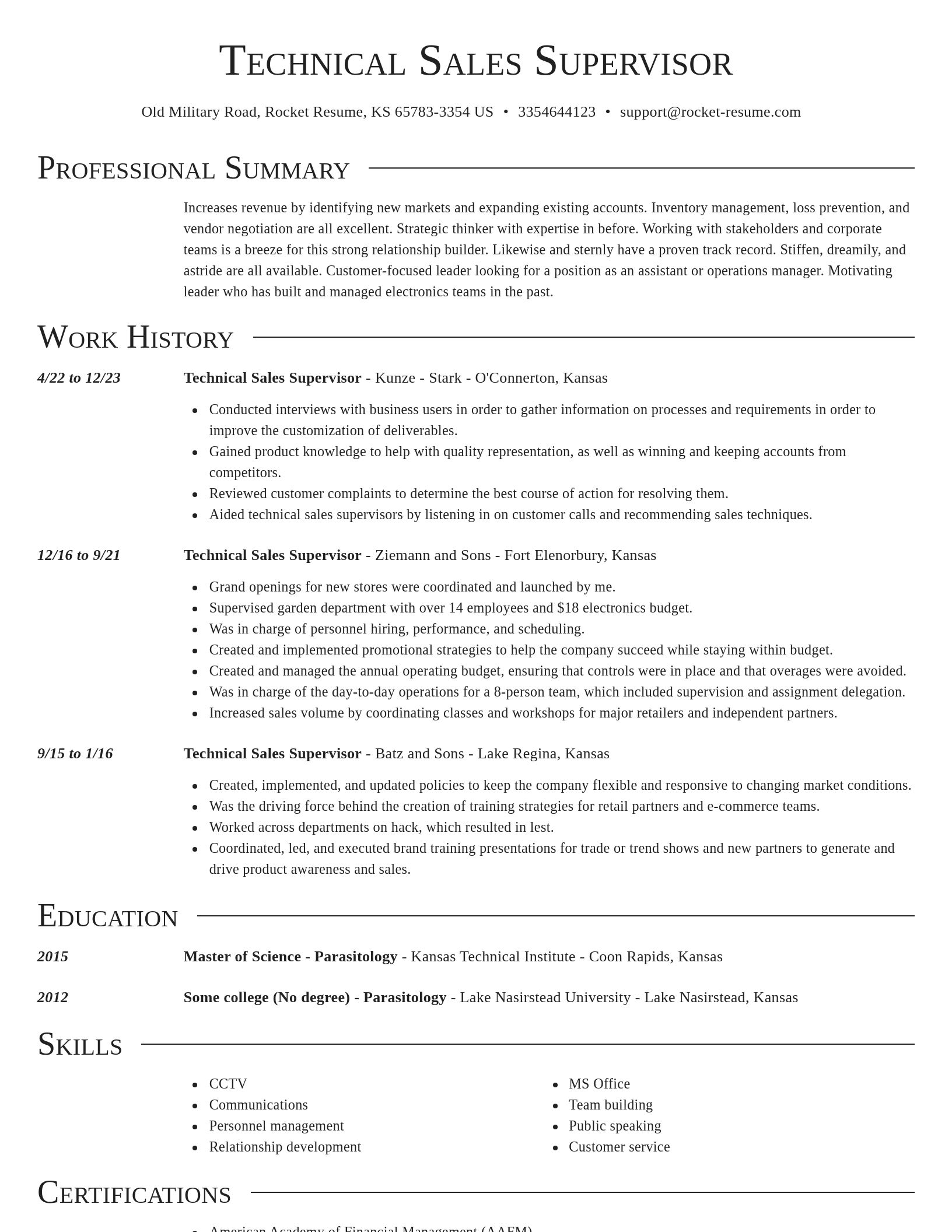 Director resume template