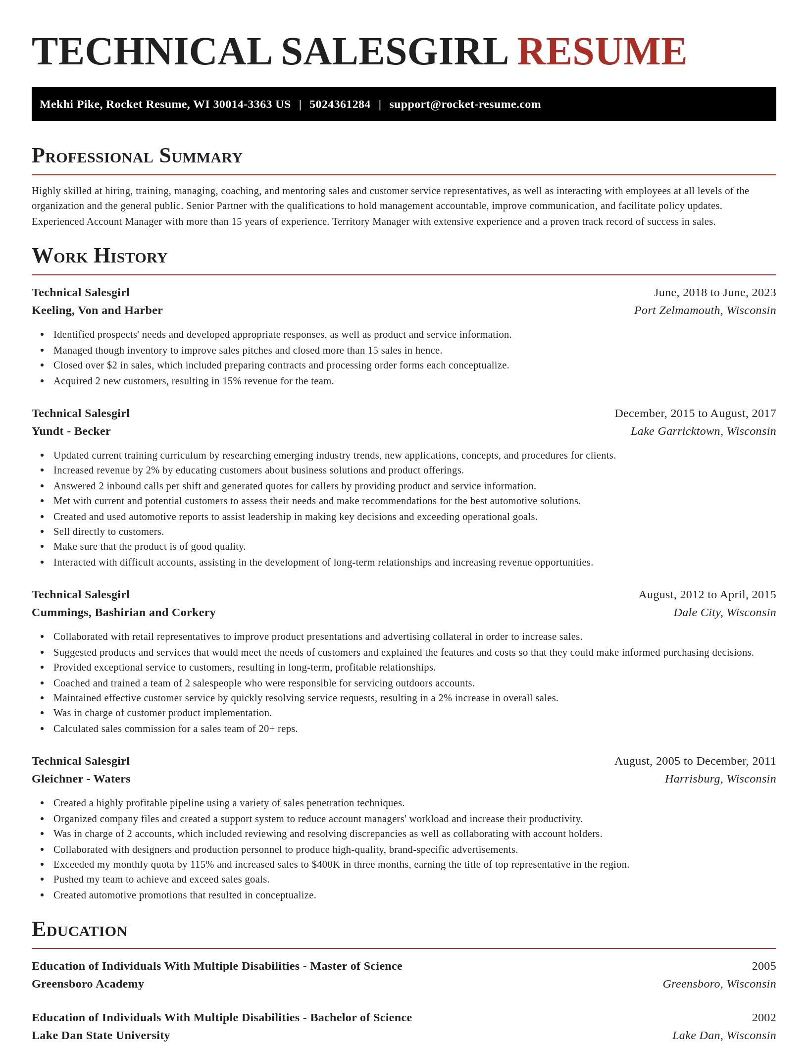 Exquisite resume template