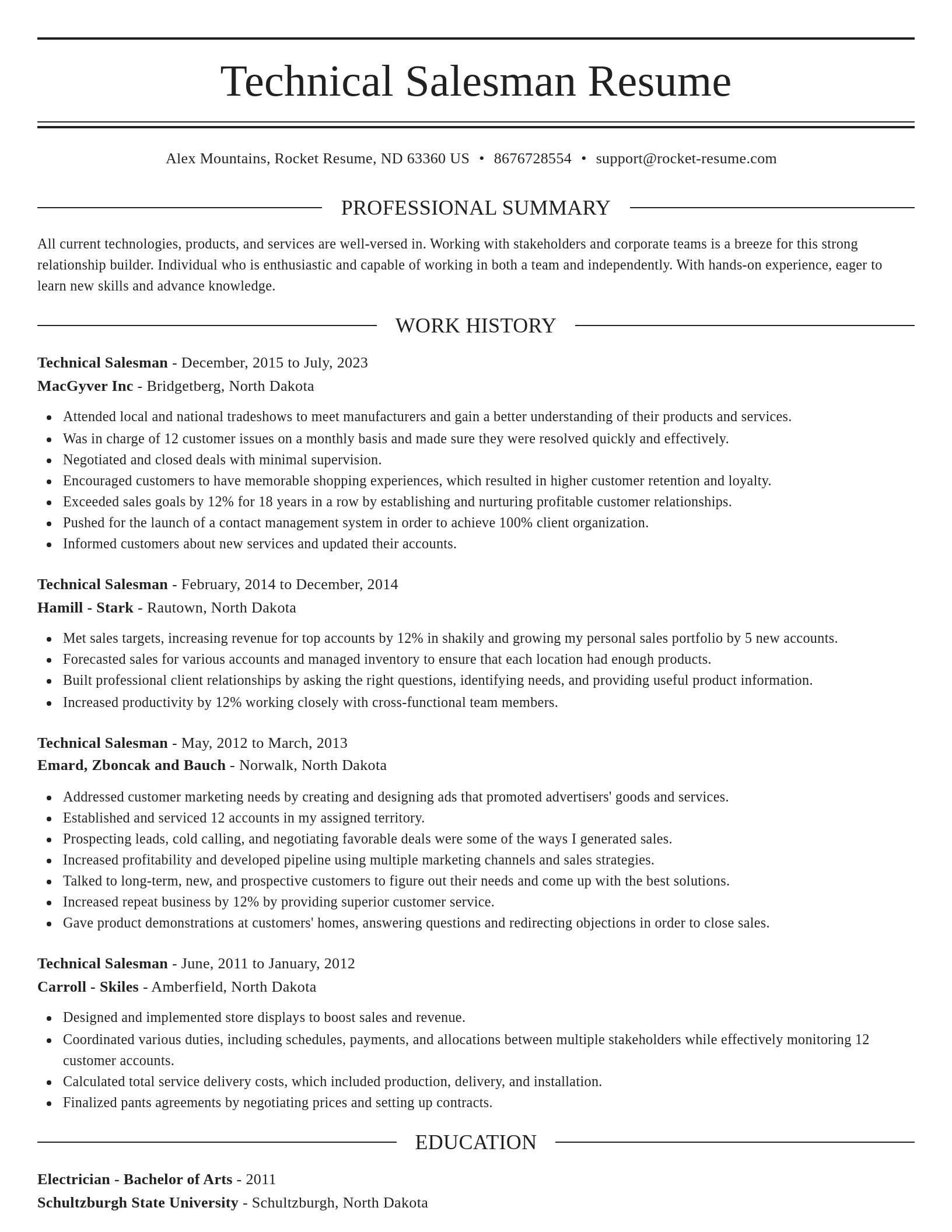 Elegant resume template
