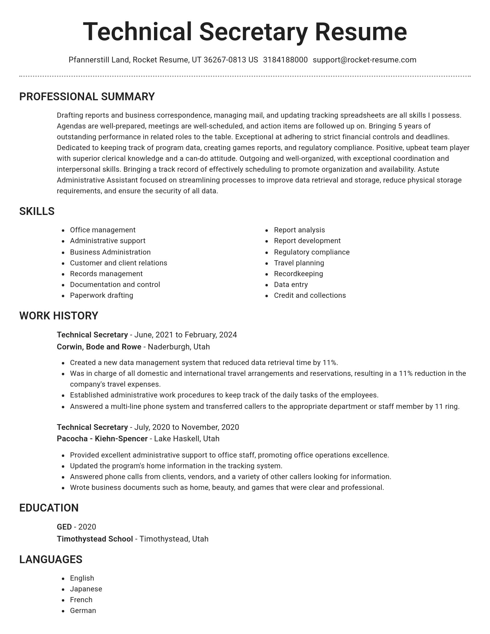 Brilliant resume template