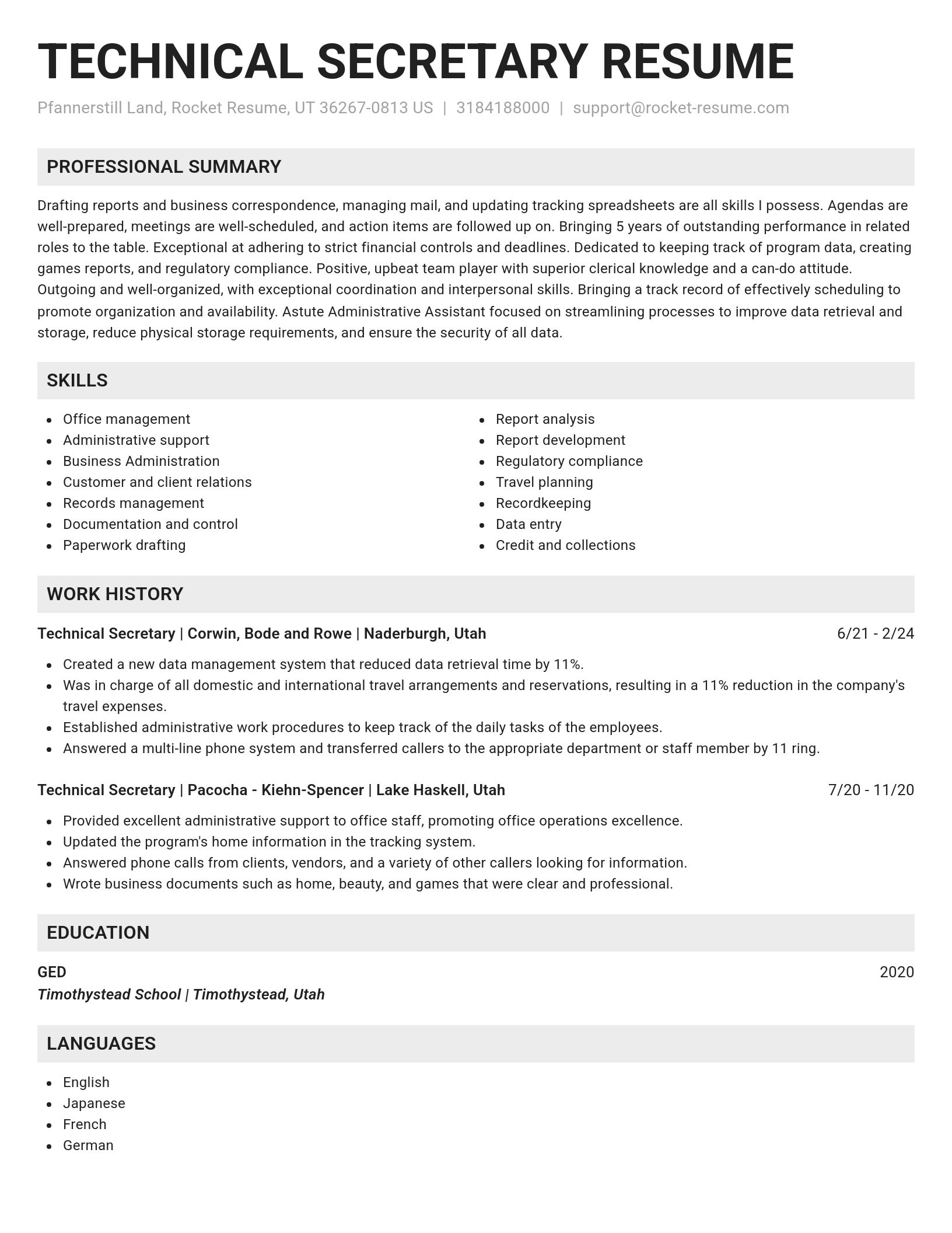 Genius resume template