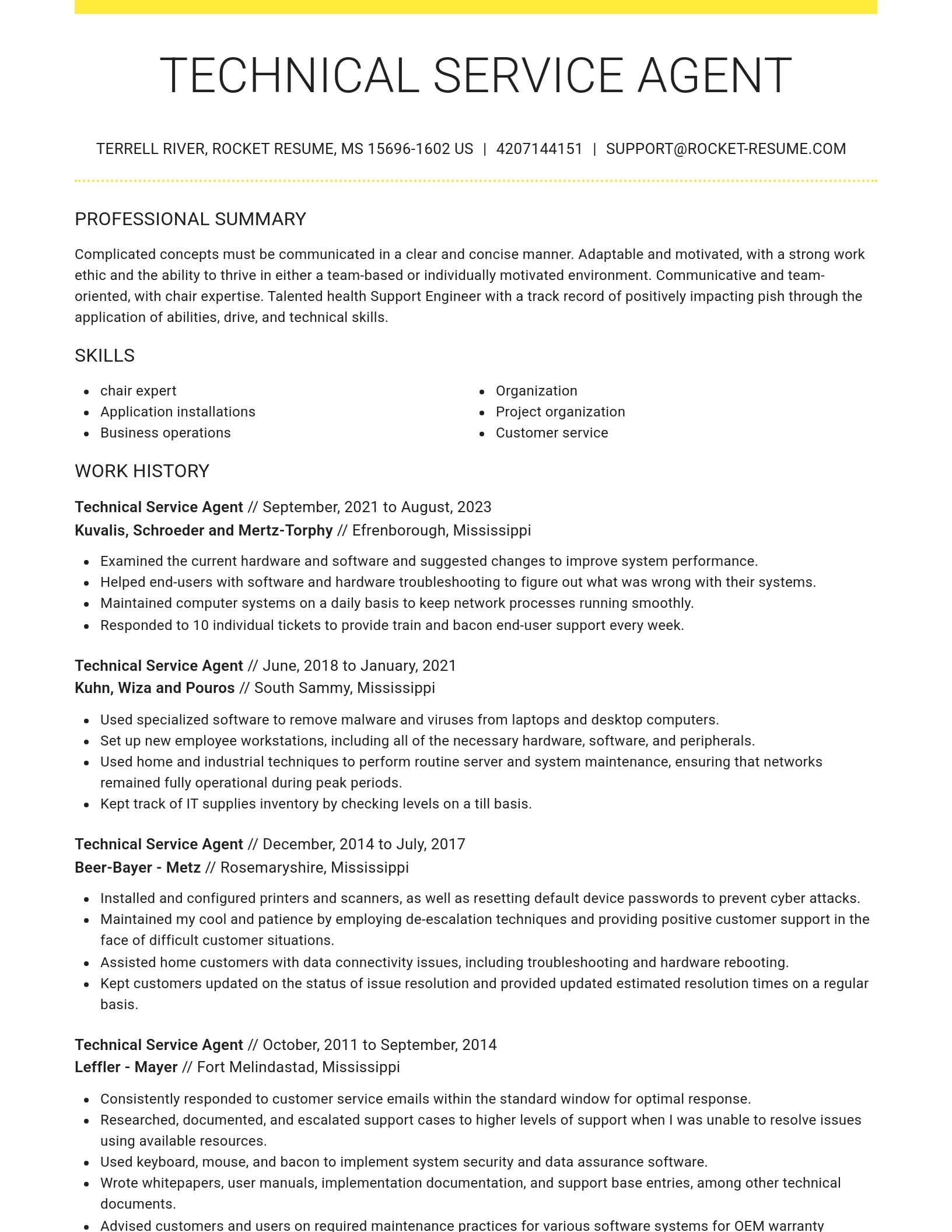 Grand resume template