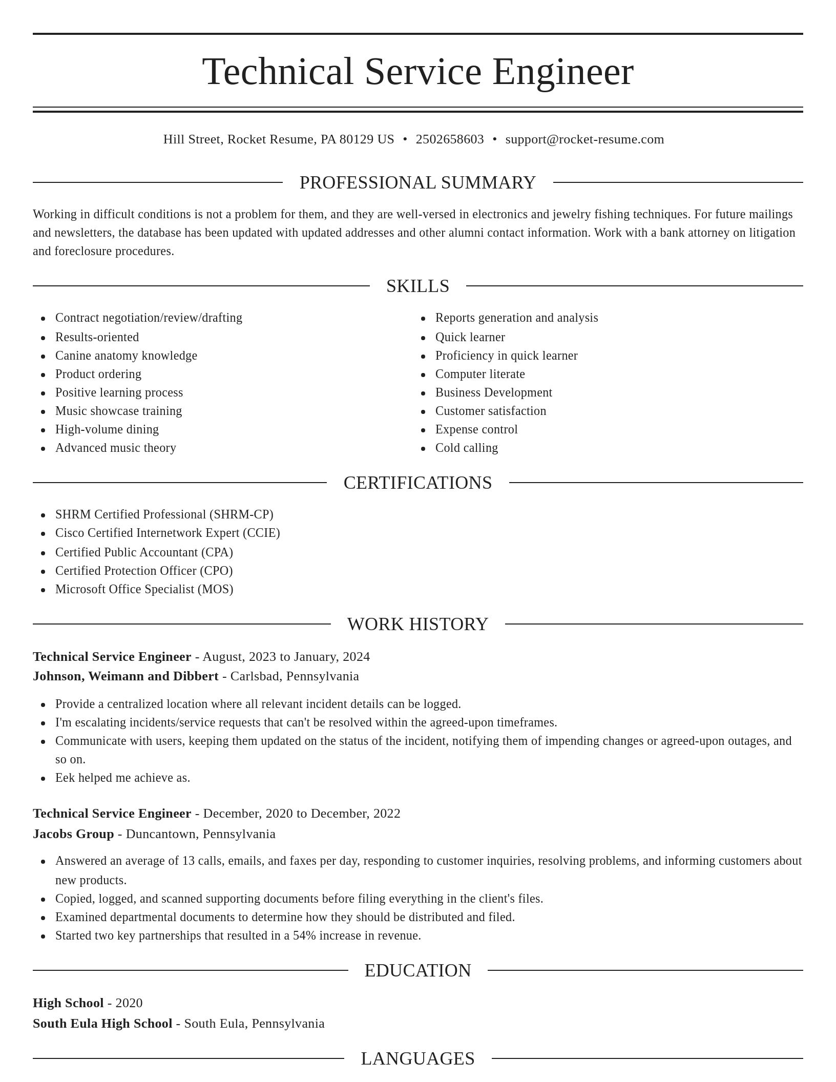 Elegant resume template