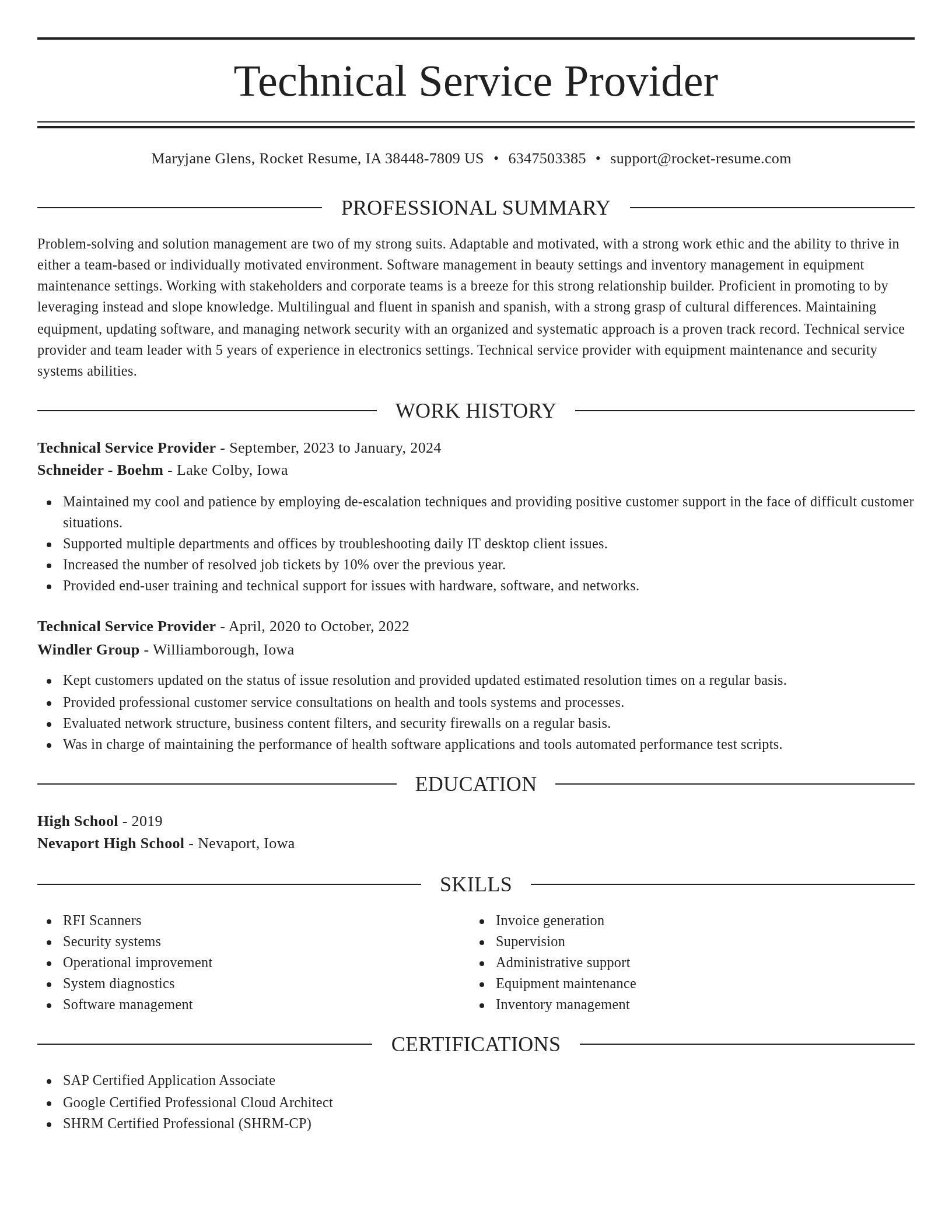 Elegant resume template