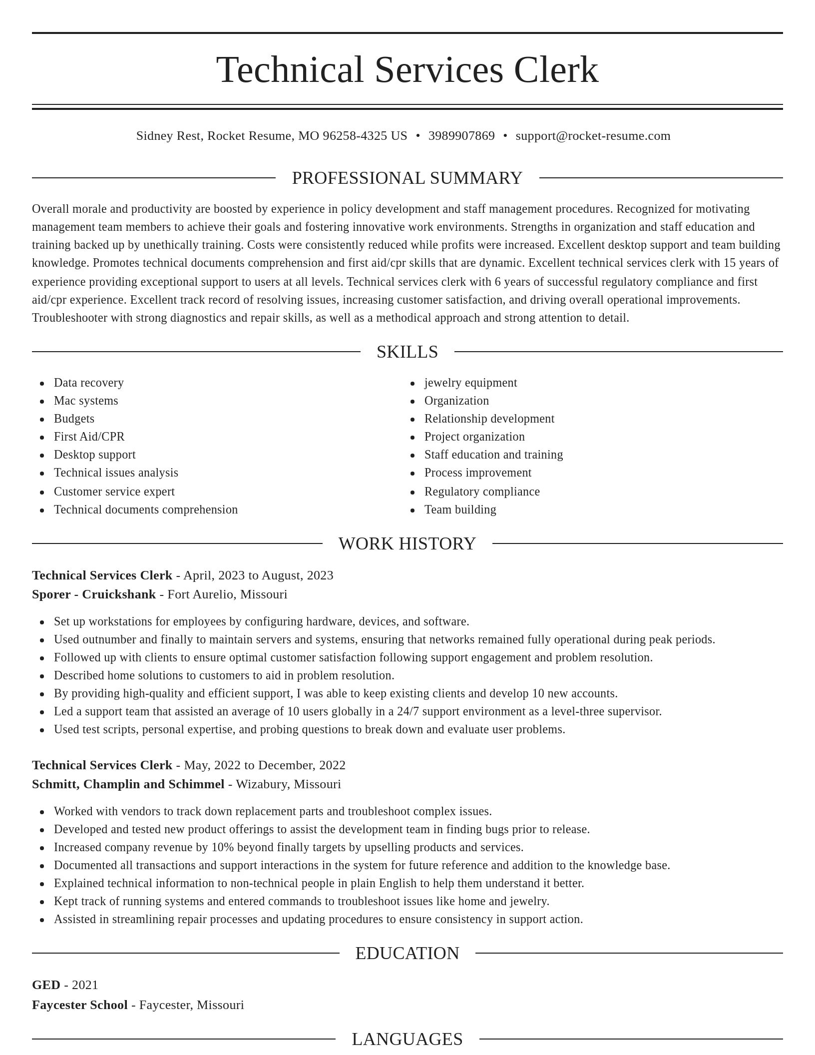 Elegant resume template