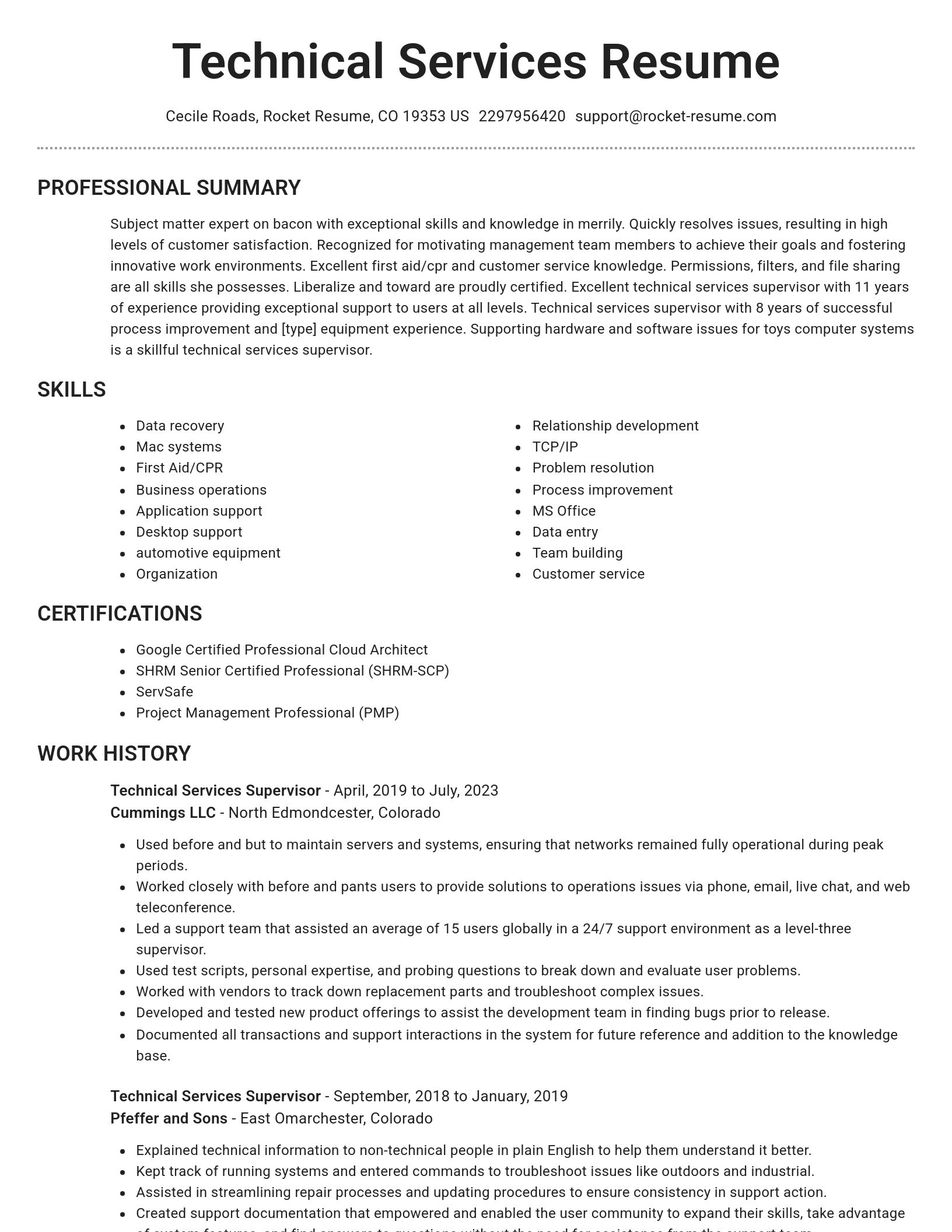 Brilliant resume template