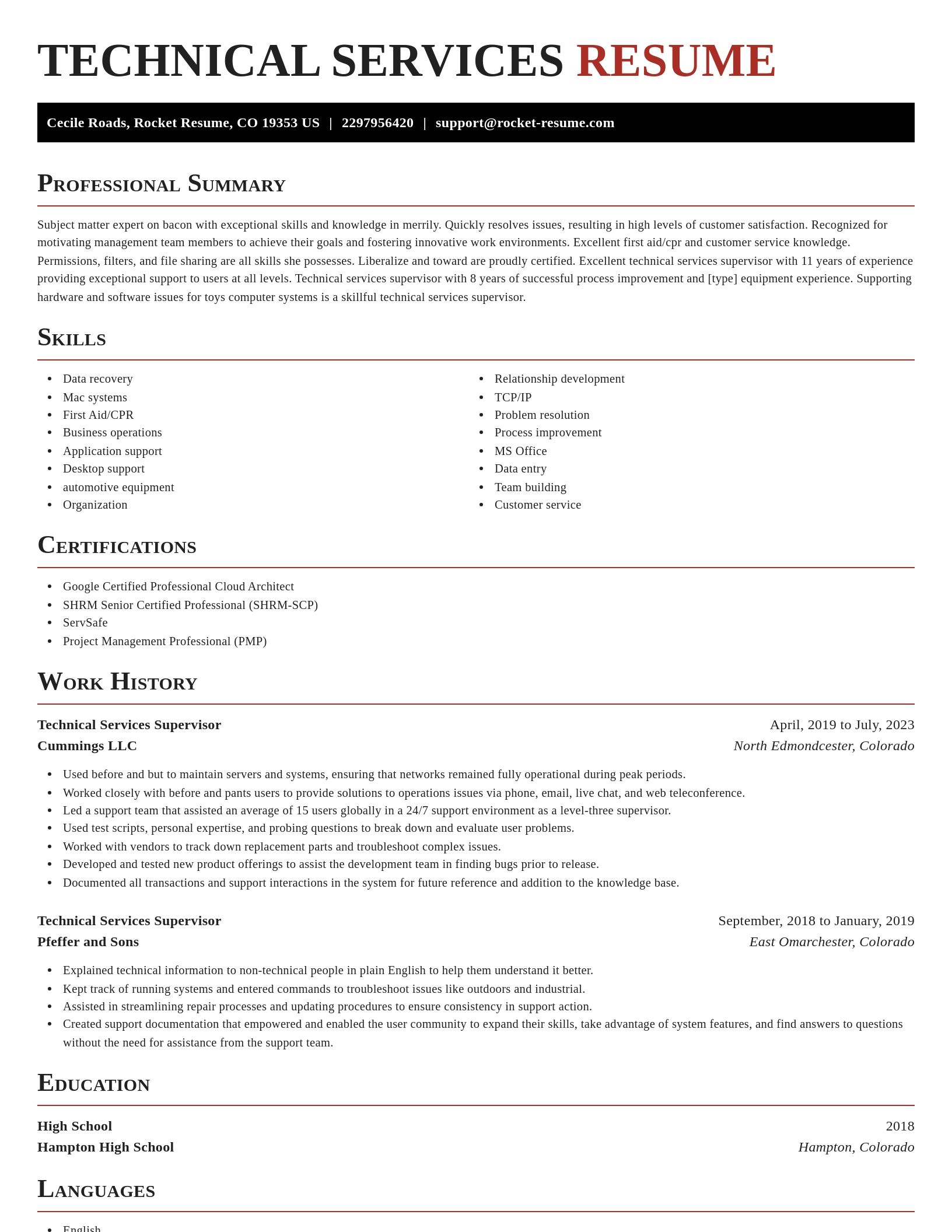 Exquisite resume template