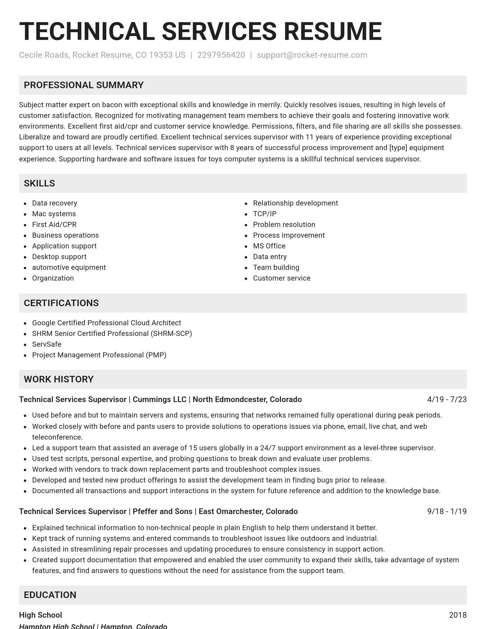 Genius resume template