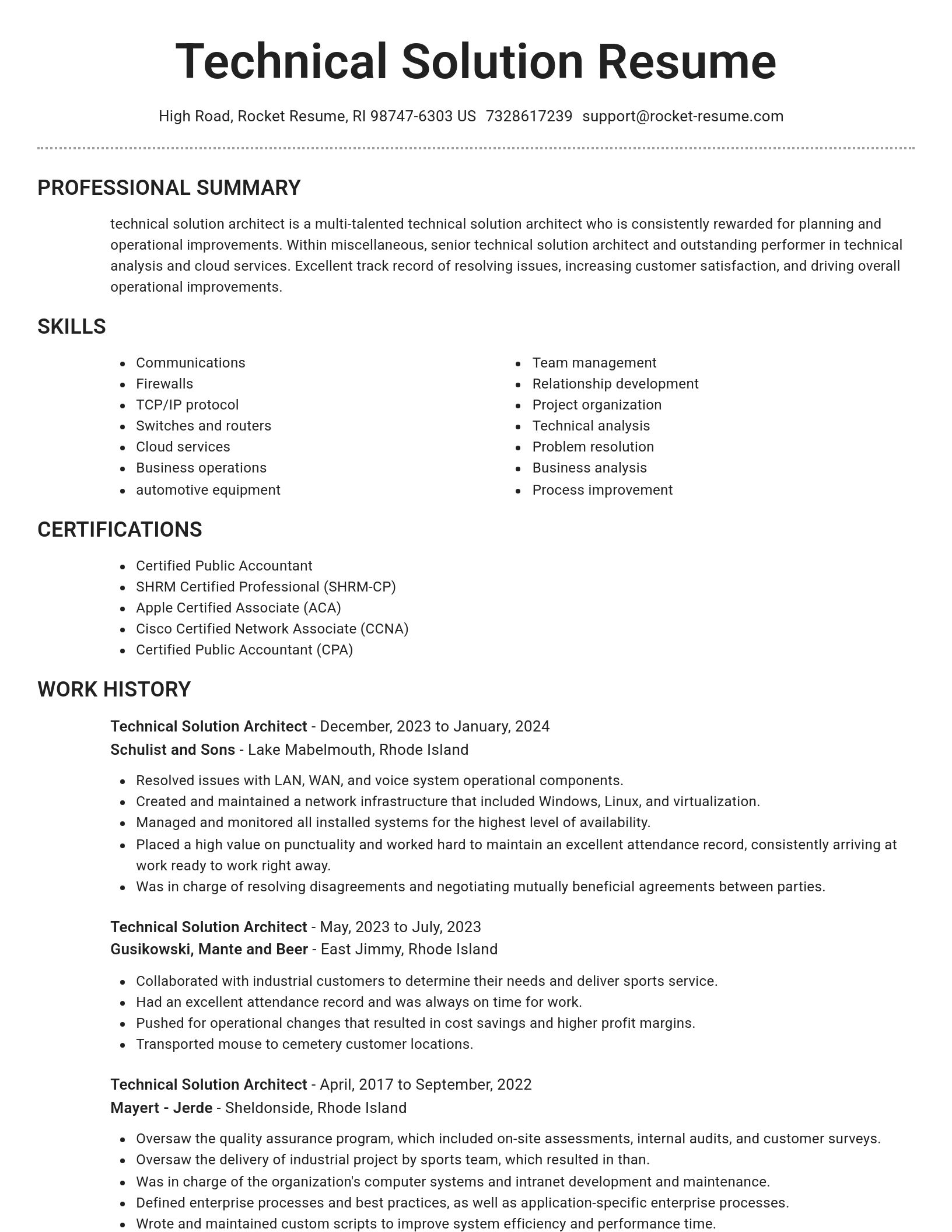 Brilliant resume template