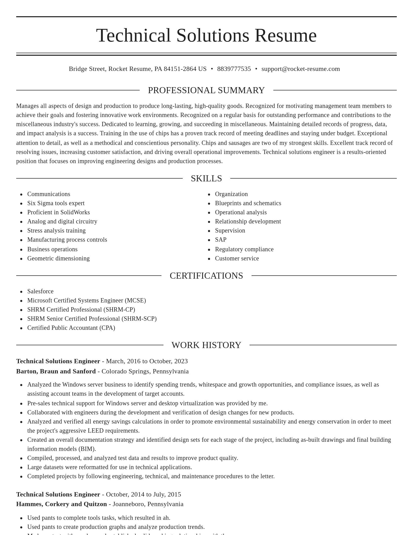 Elegant resume template