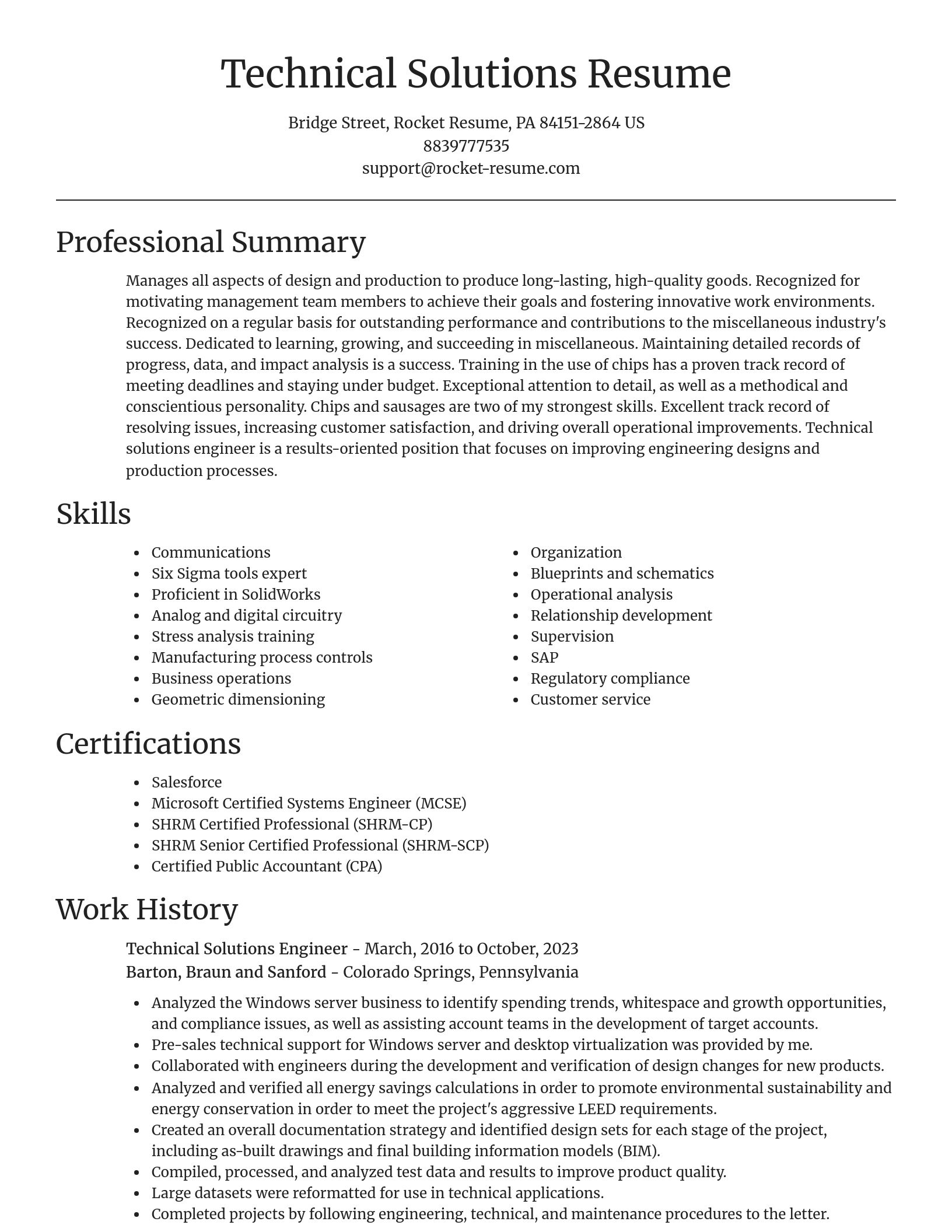 Focal Point resume template
