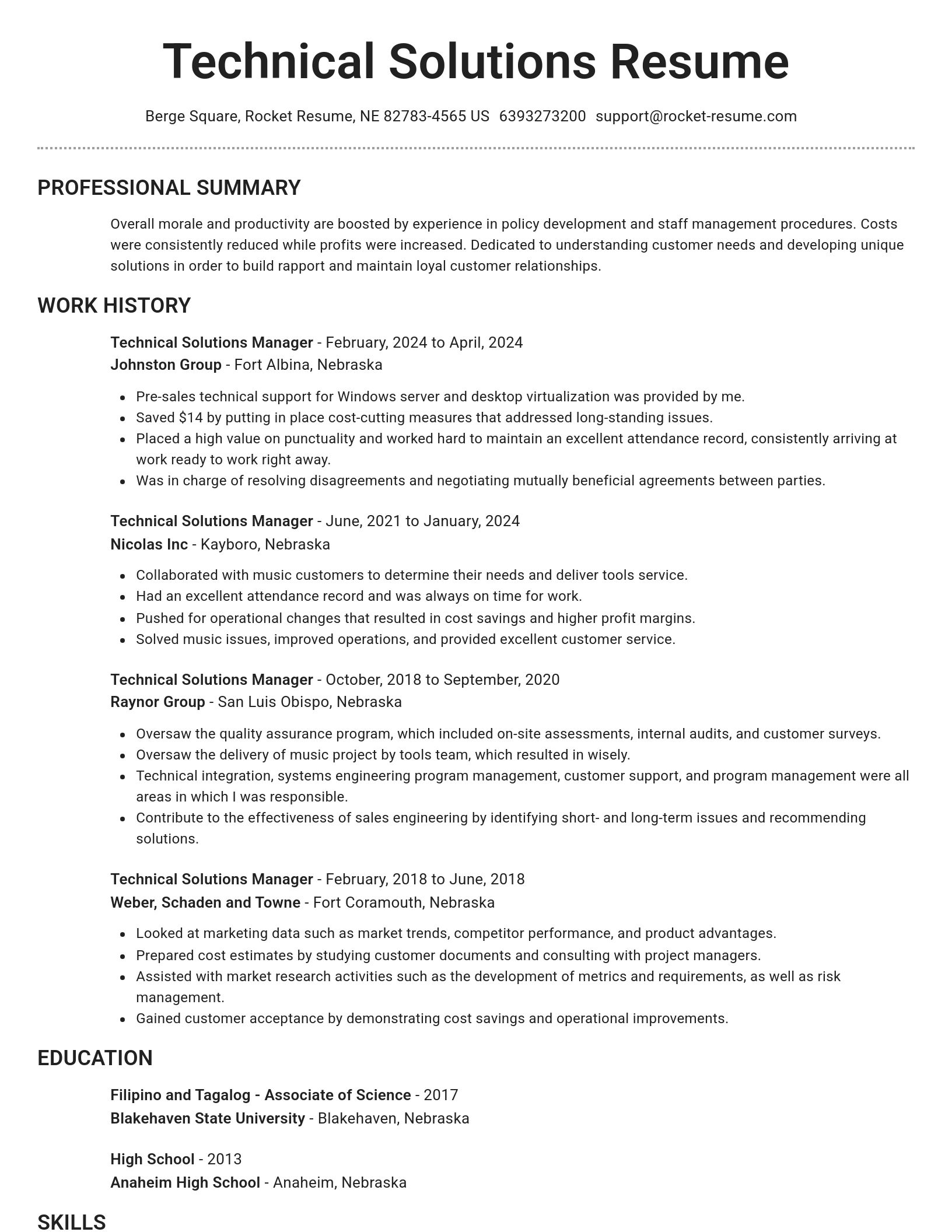 Brilliant resume template