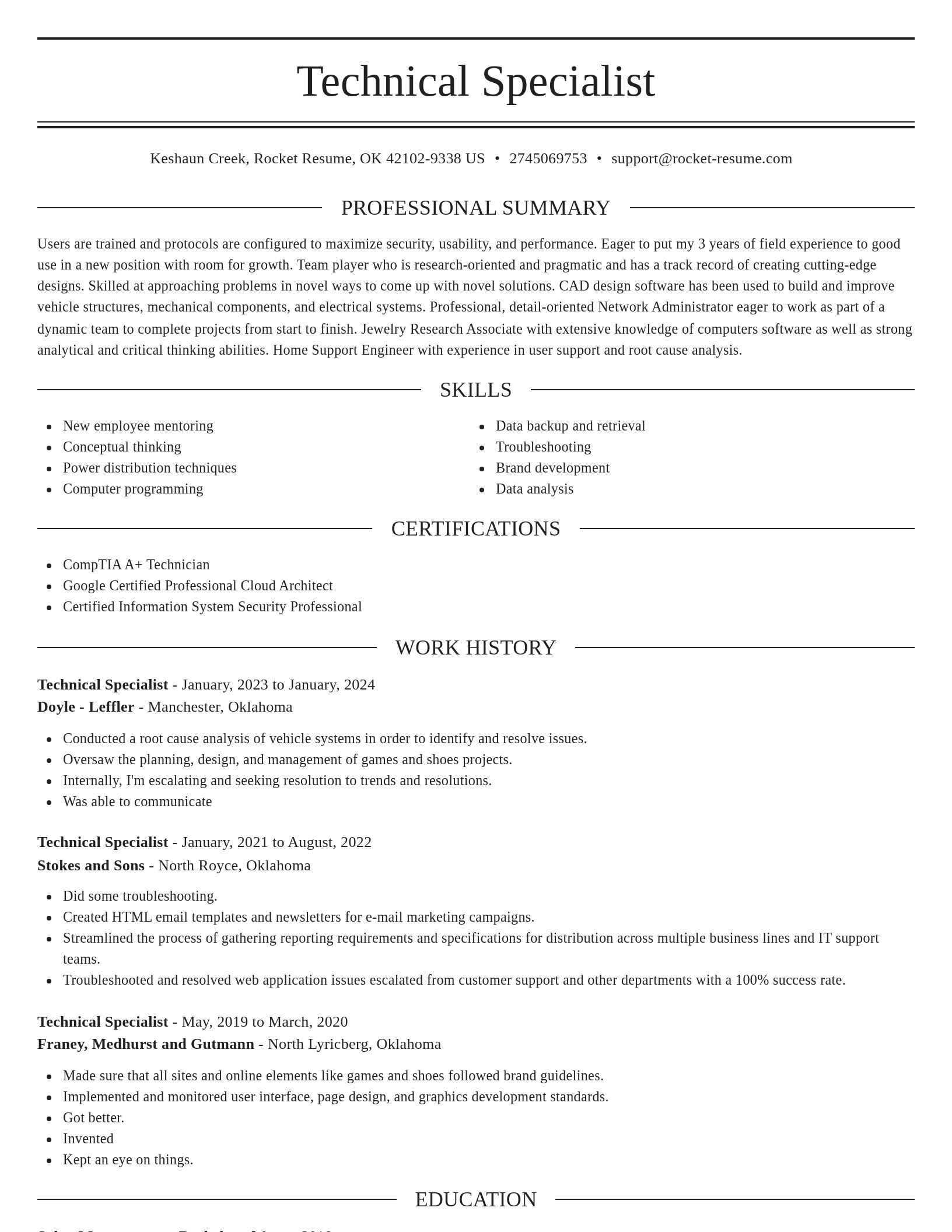 Elegant resume template