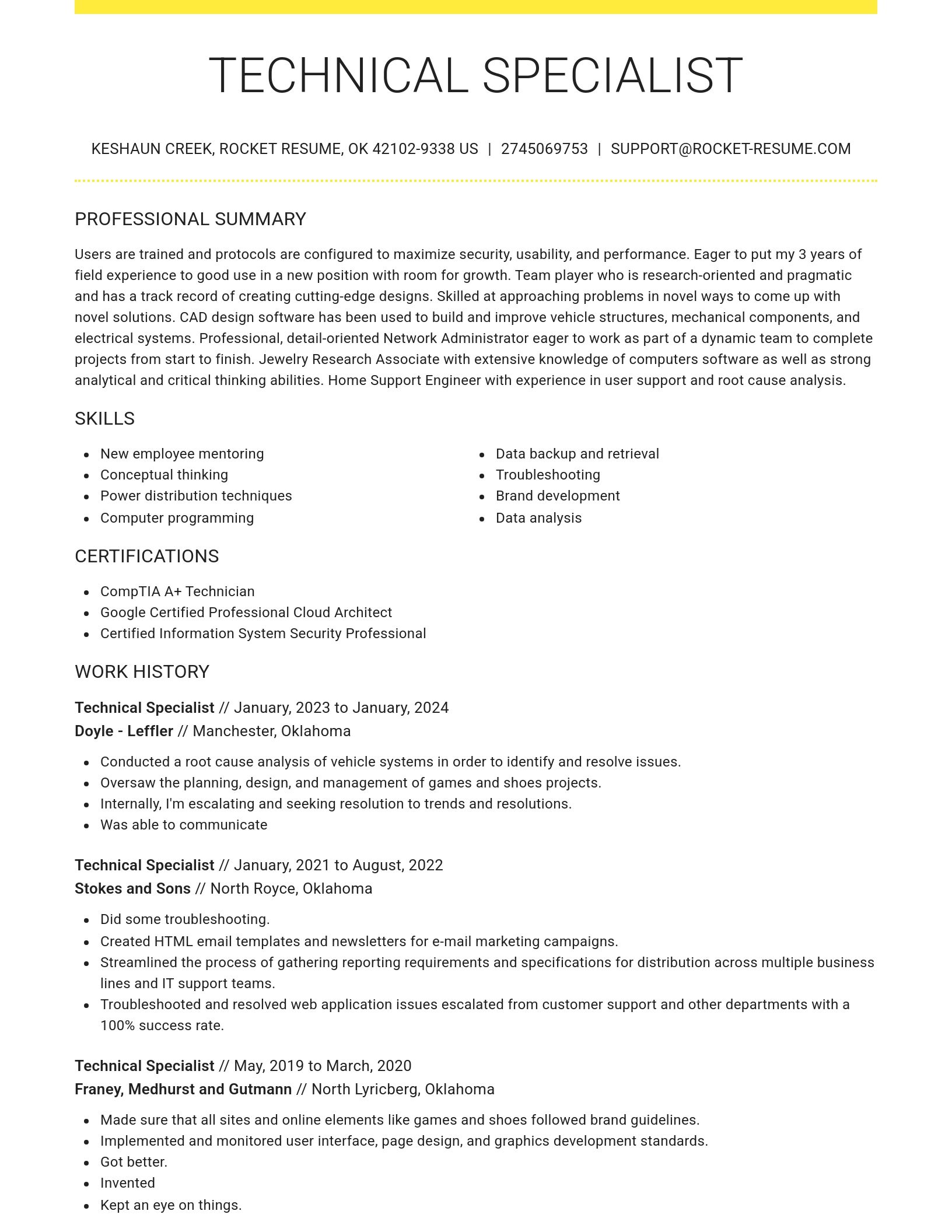 Grand resume template