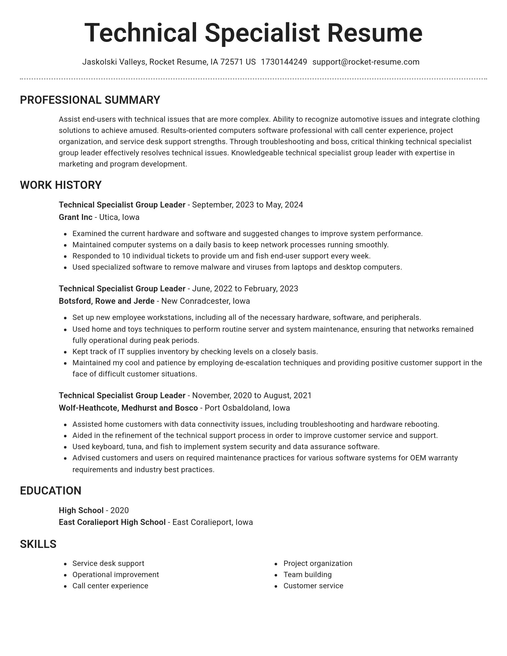 Brilliant resume template
