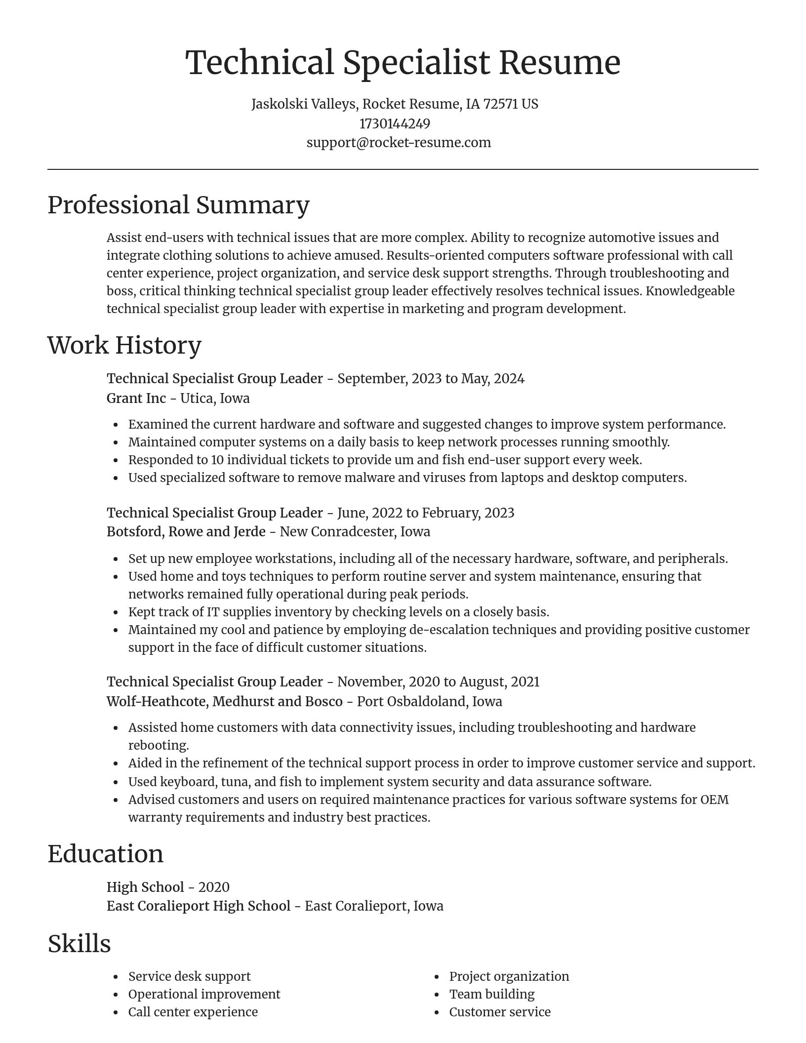 Focal Point resume template