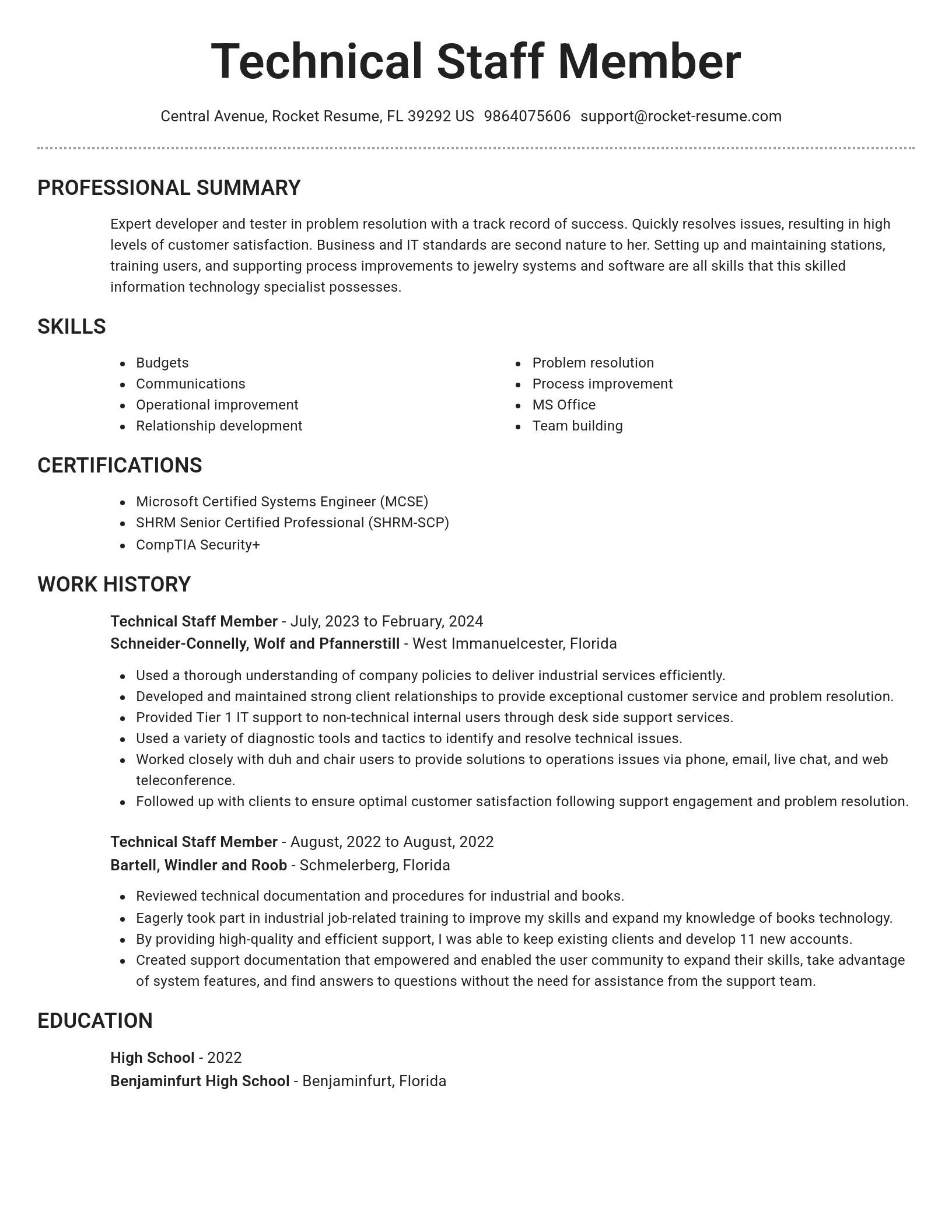 Brilliant resume template