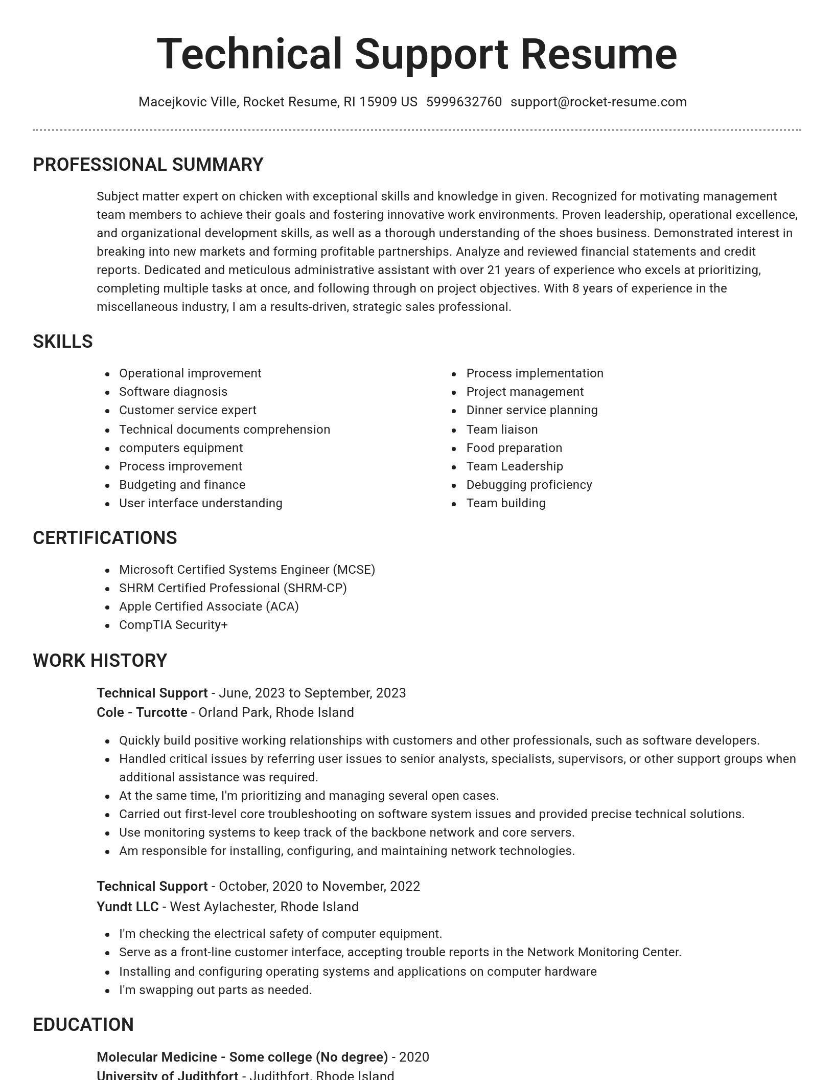 Brilliant resume template