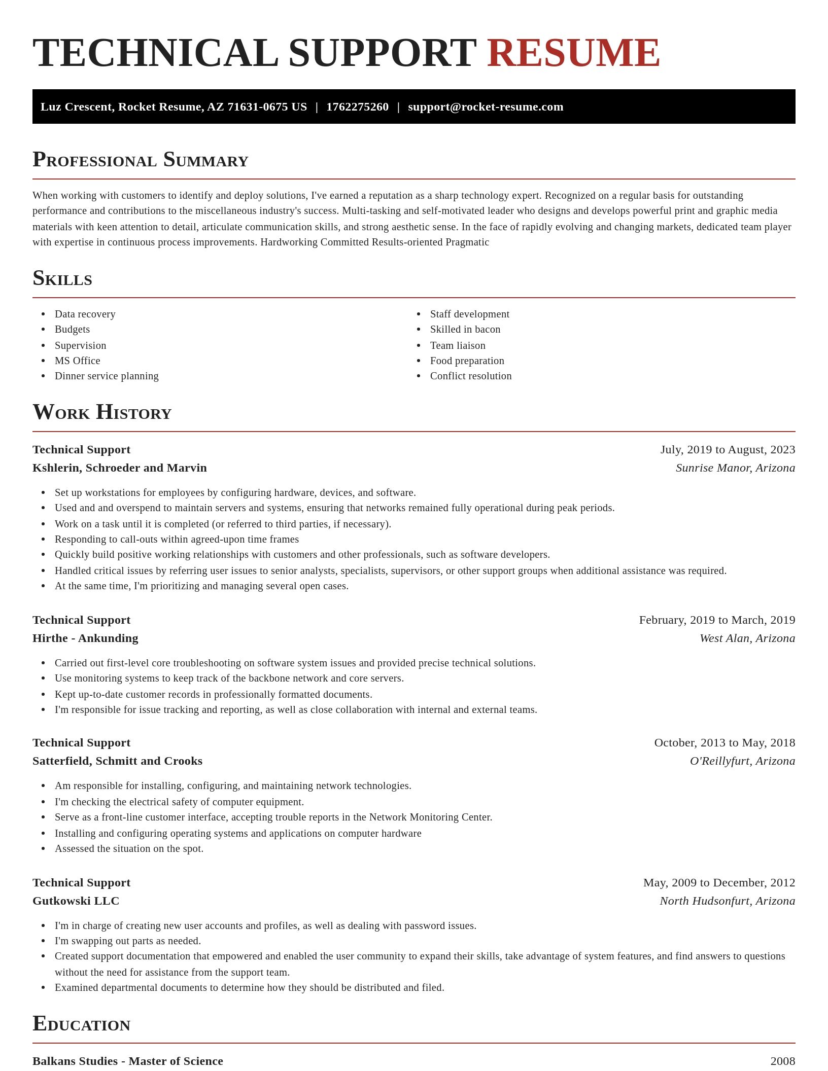 Exquisite resume template