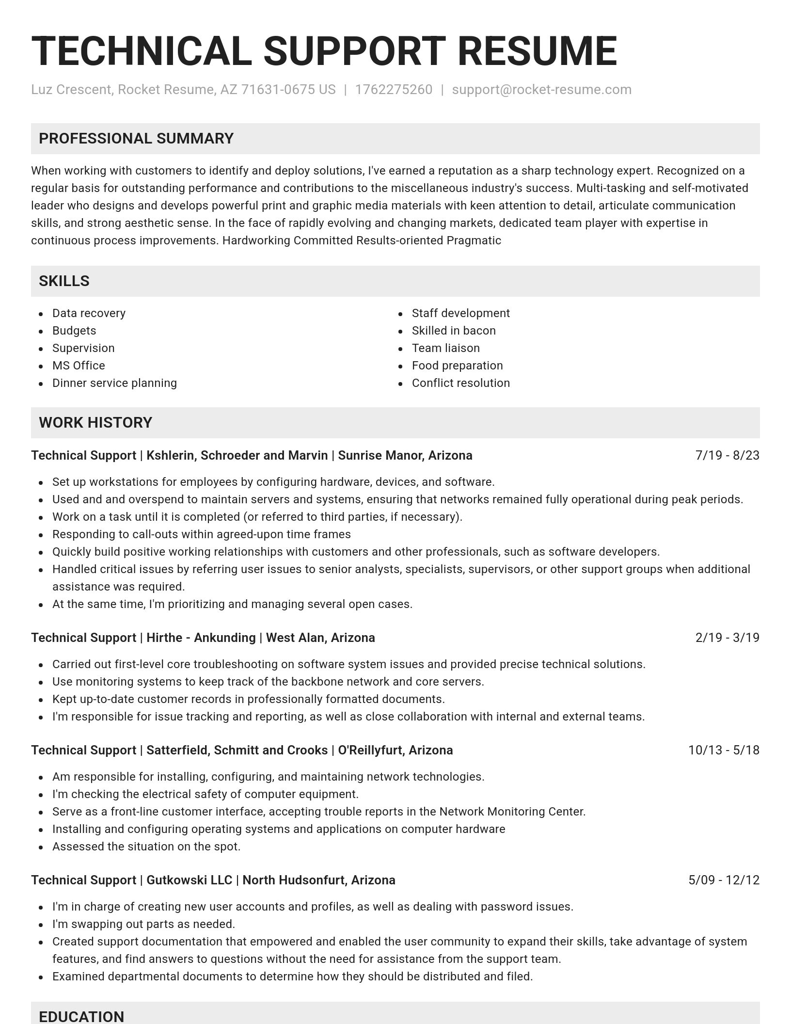 Genius resume template