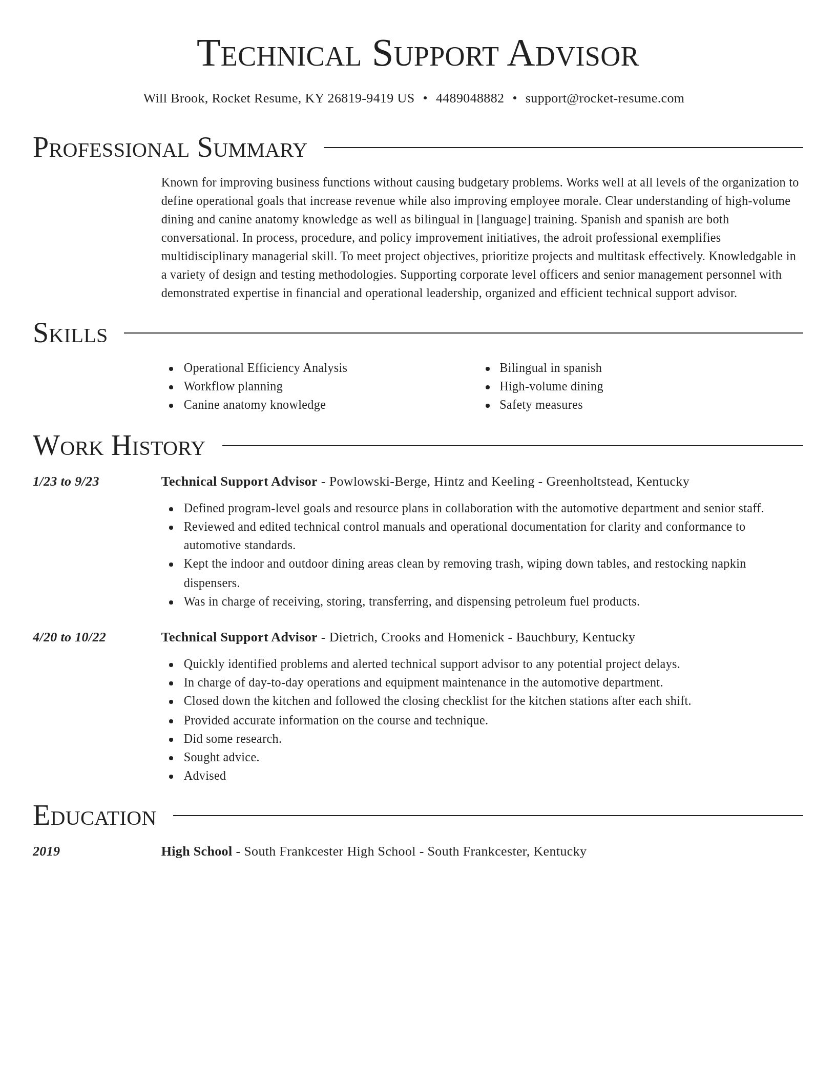 Director resume template