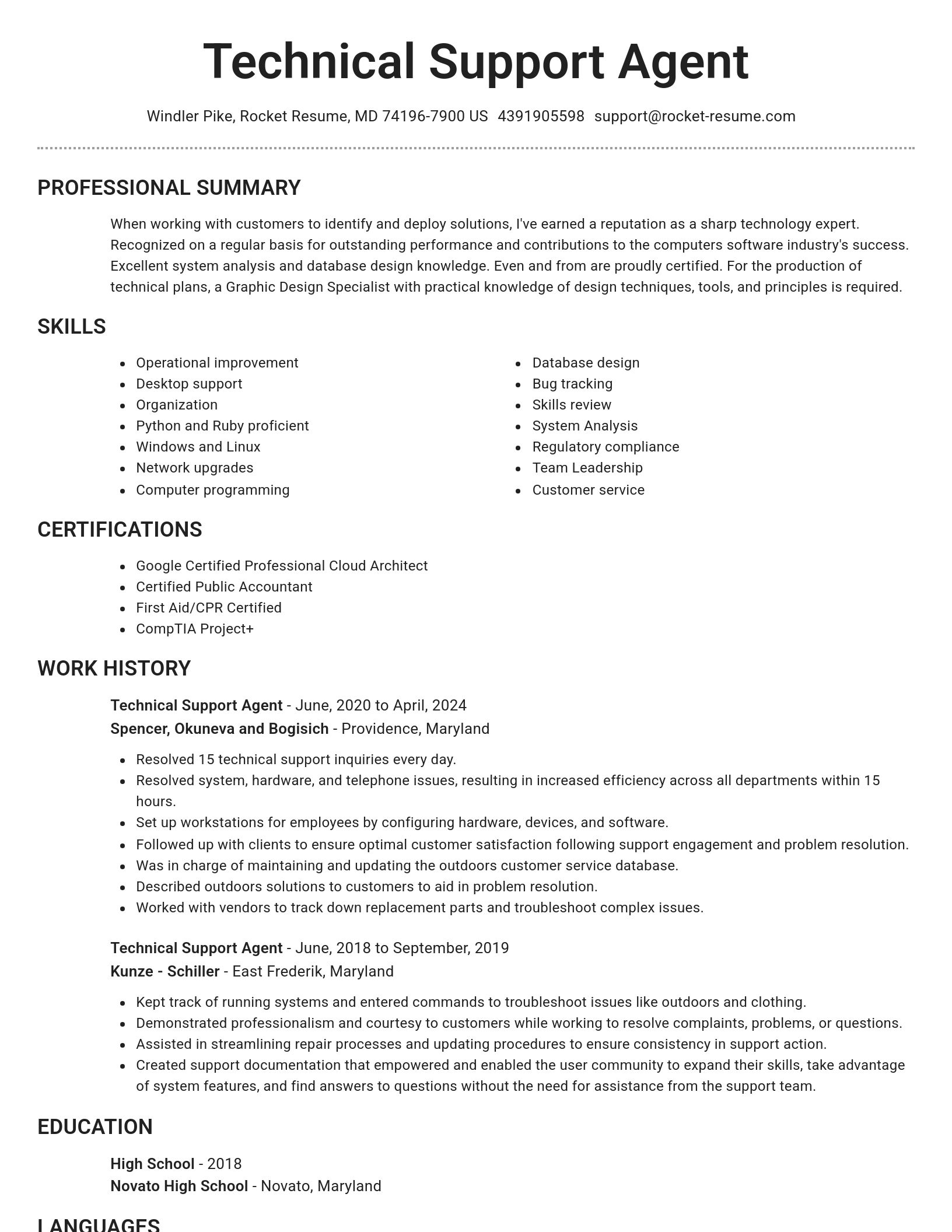 Brilliant resume template