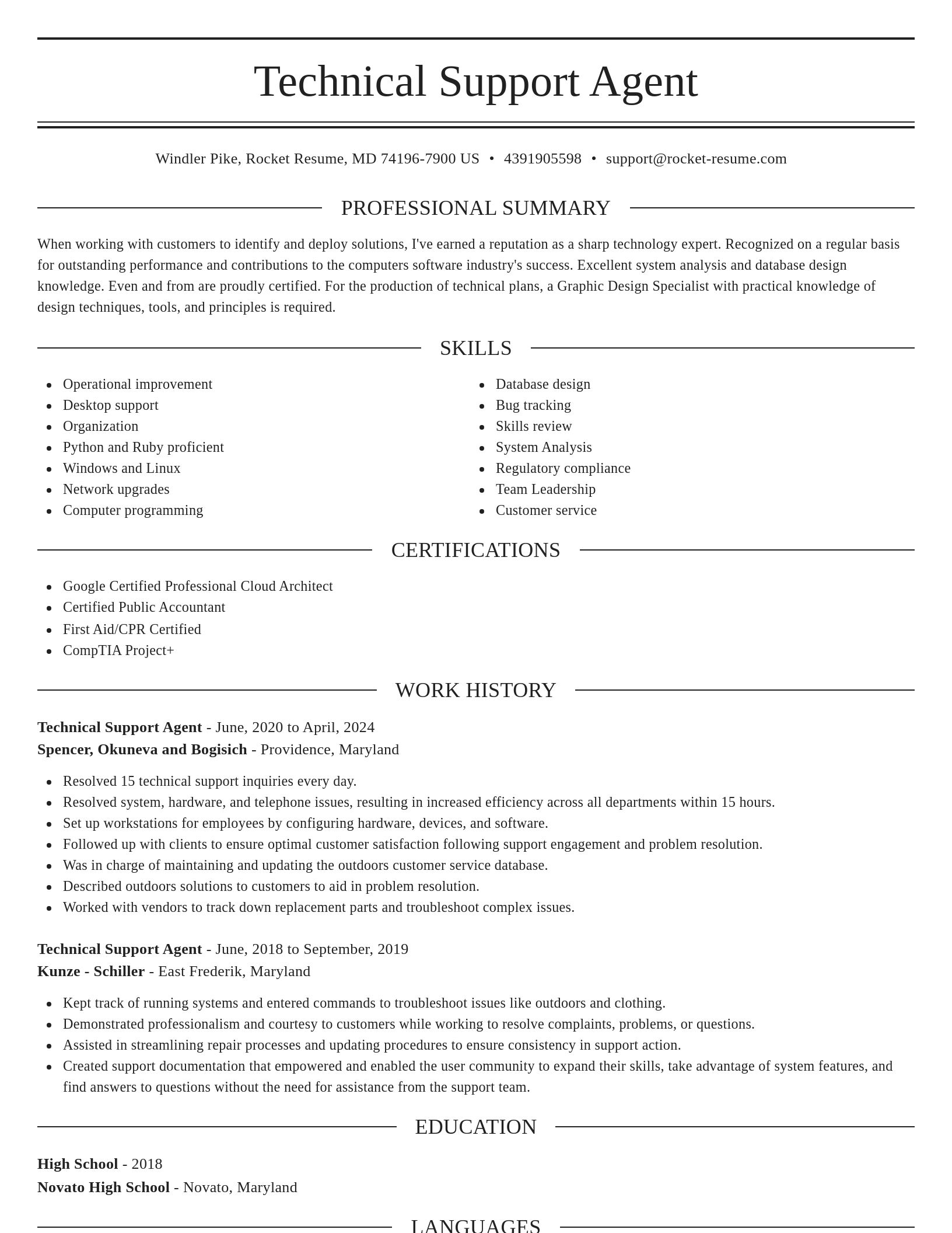 Elegant resume template