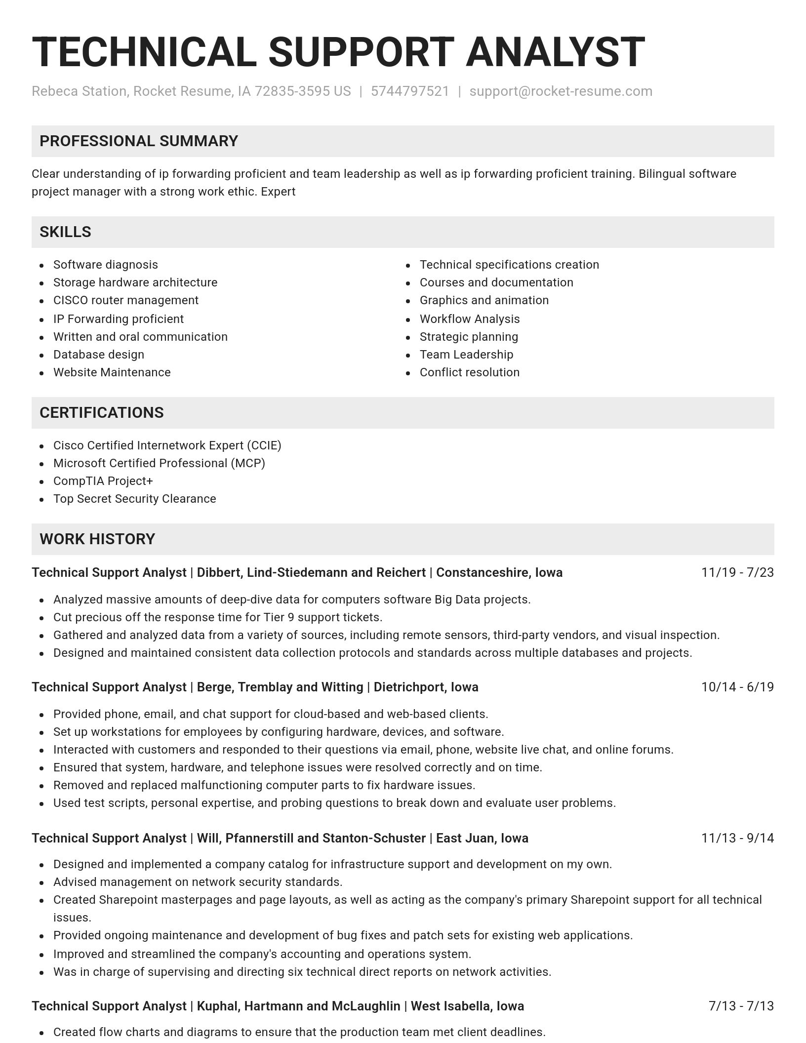 Genius resume template