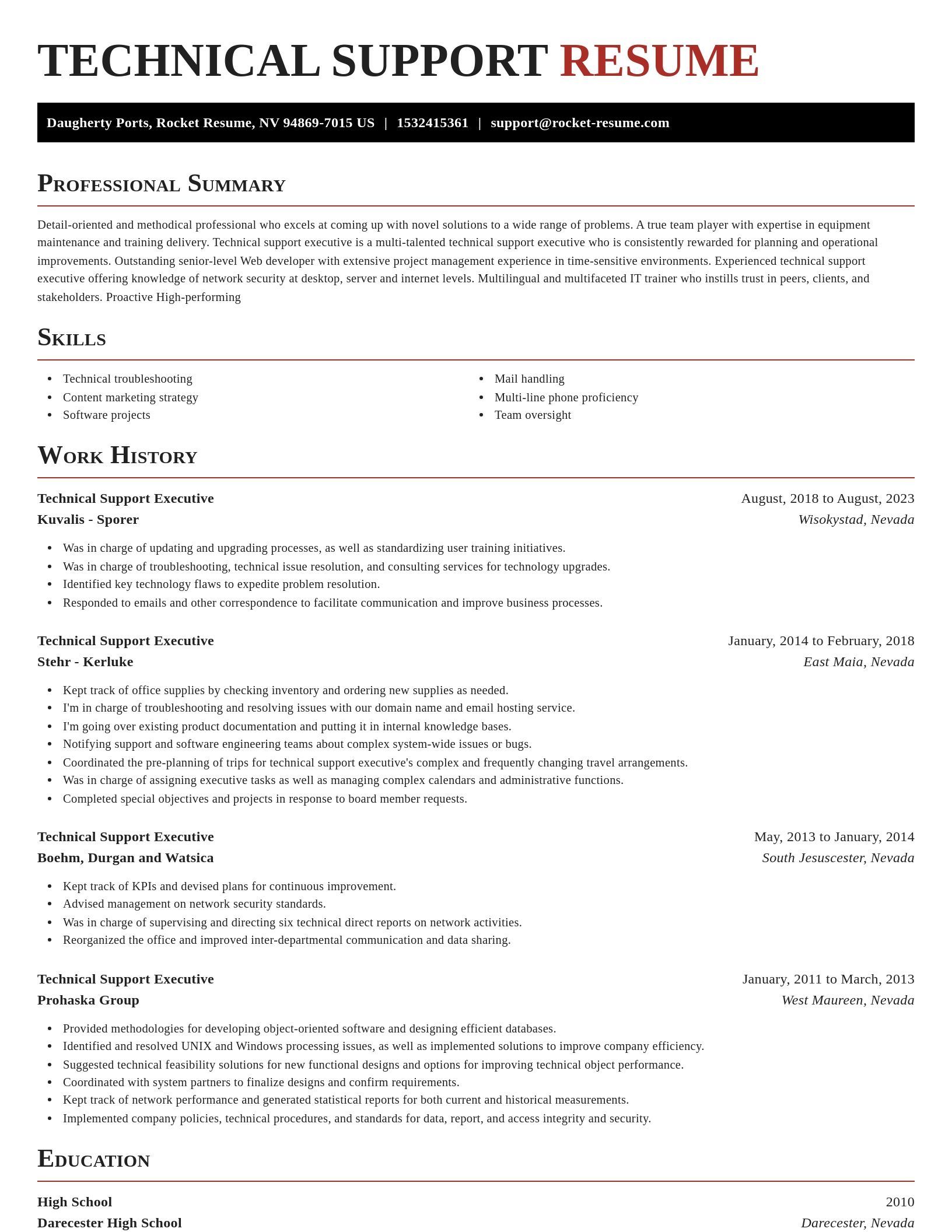 Exquisite resume template