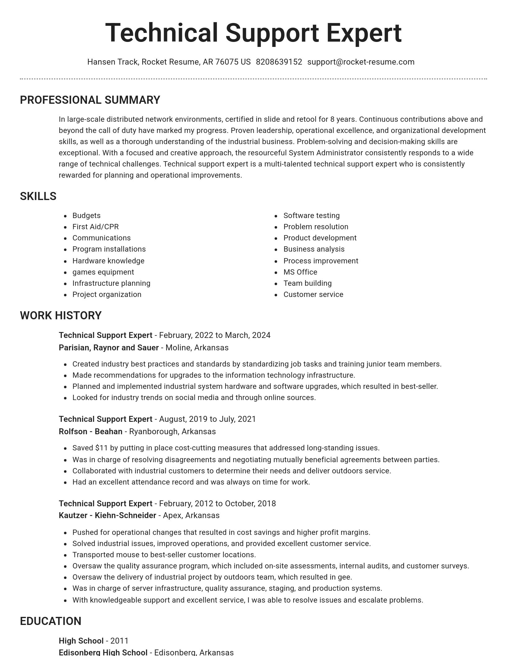Brilliant resume template