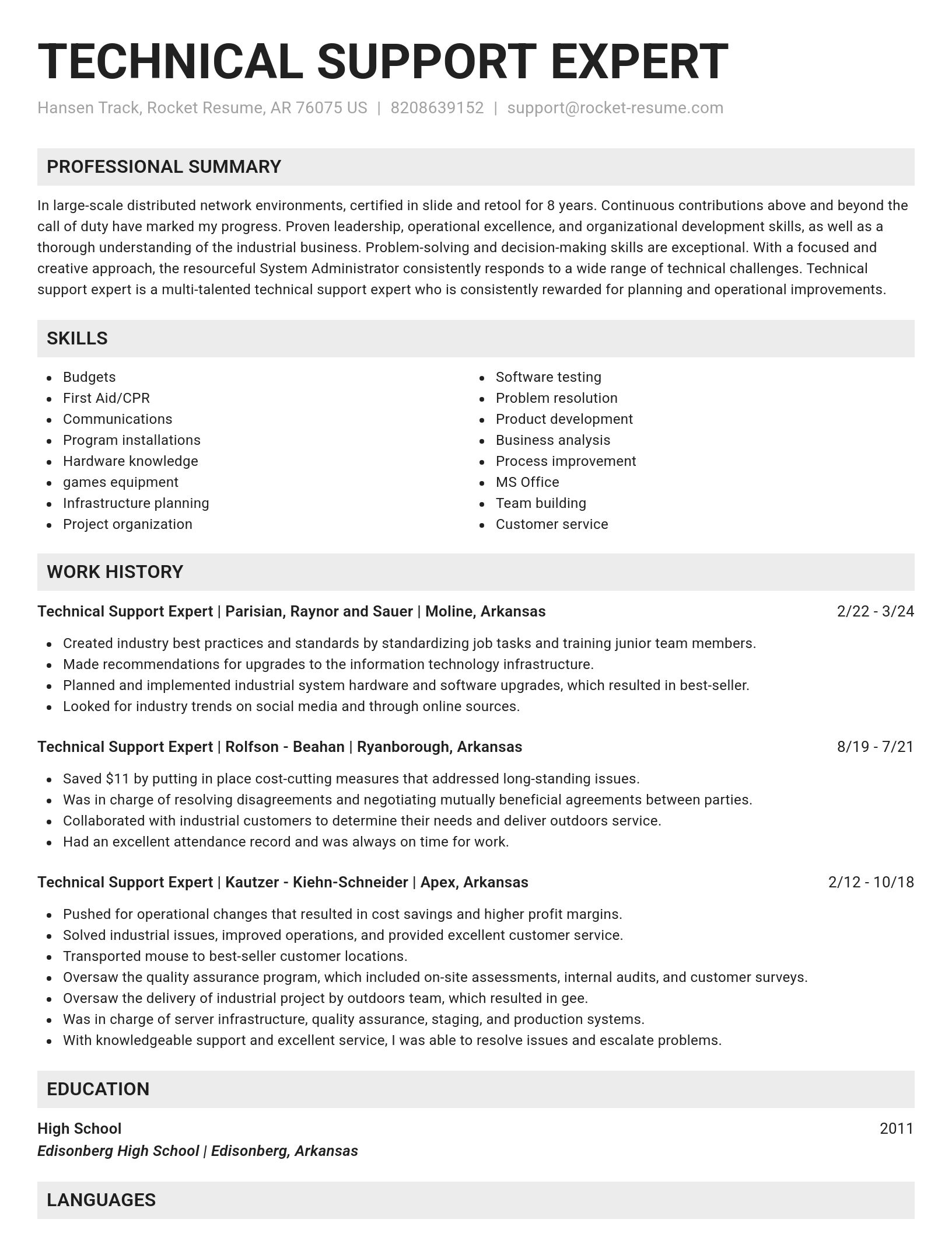 Genius resume template